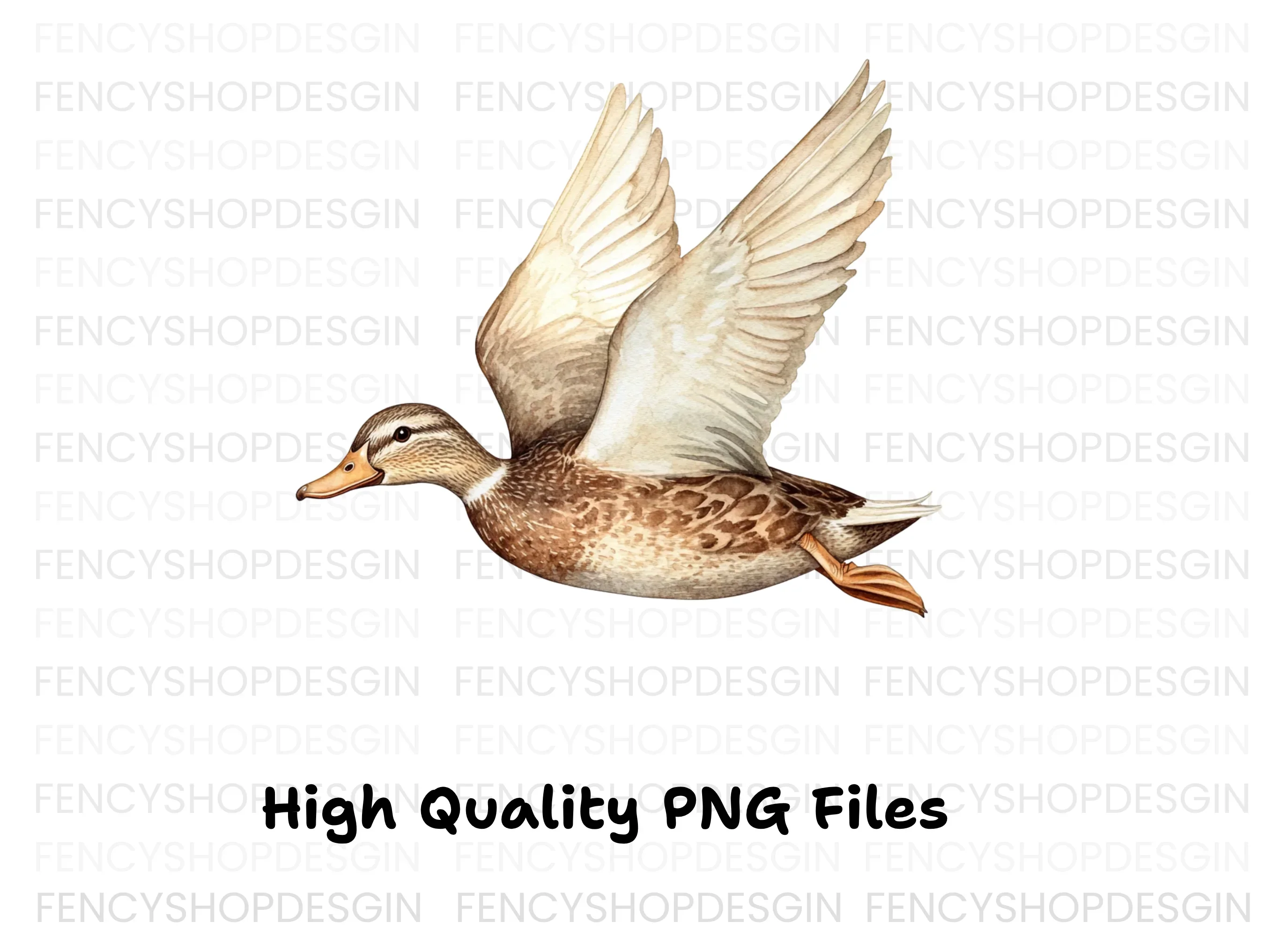 Graceful Flying Duck Clipart Bundle - Image 3