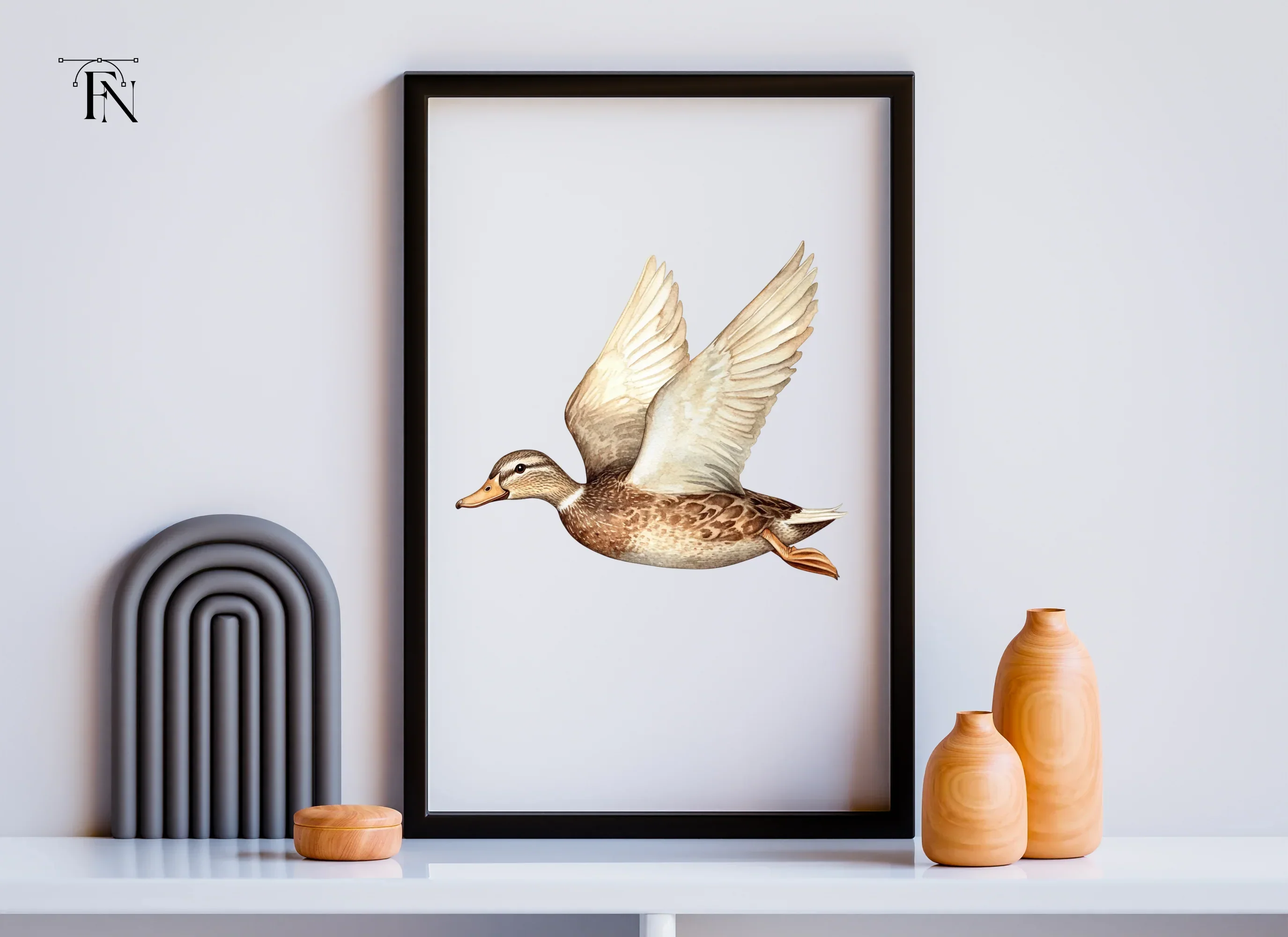 Graceful Flying Duck Clipart Bundle - Image 6