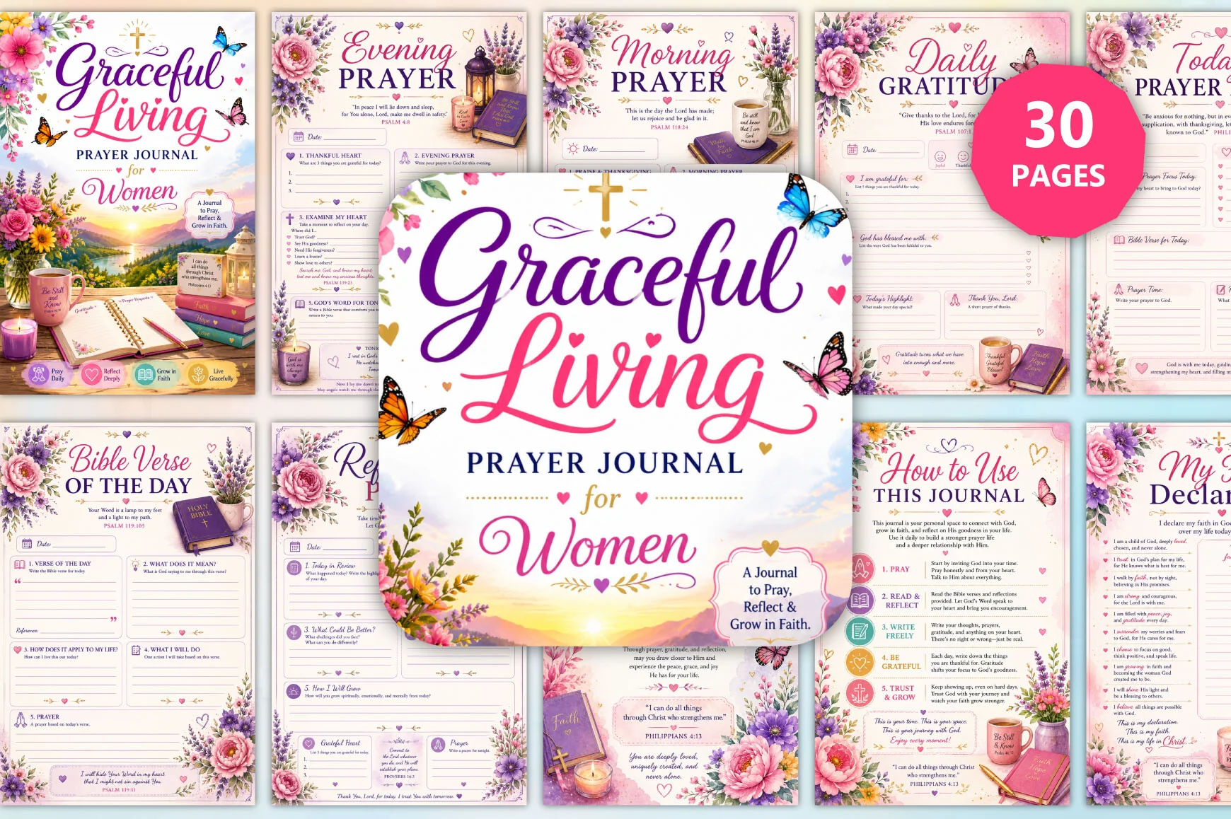Graceful Living Prayer For Journal