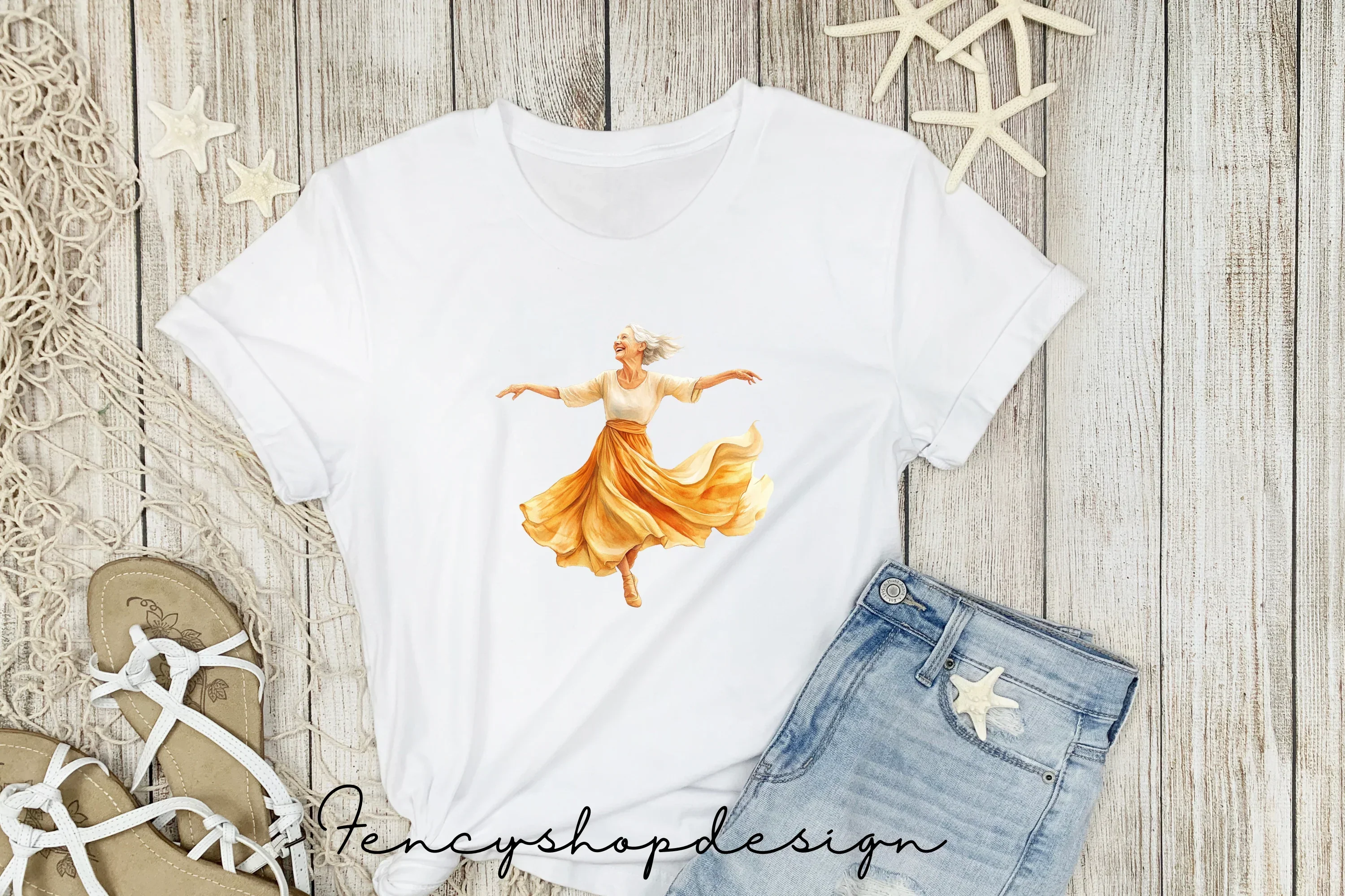 Graceful Senior Women Dancing Clipart Bundle - Image 4