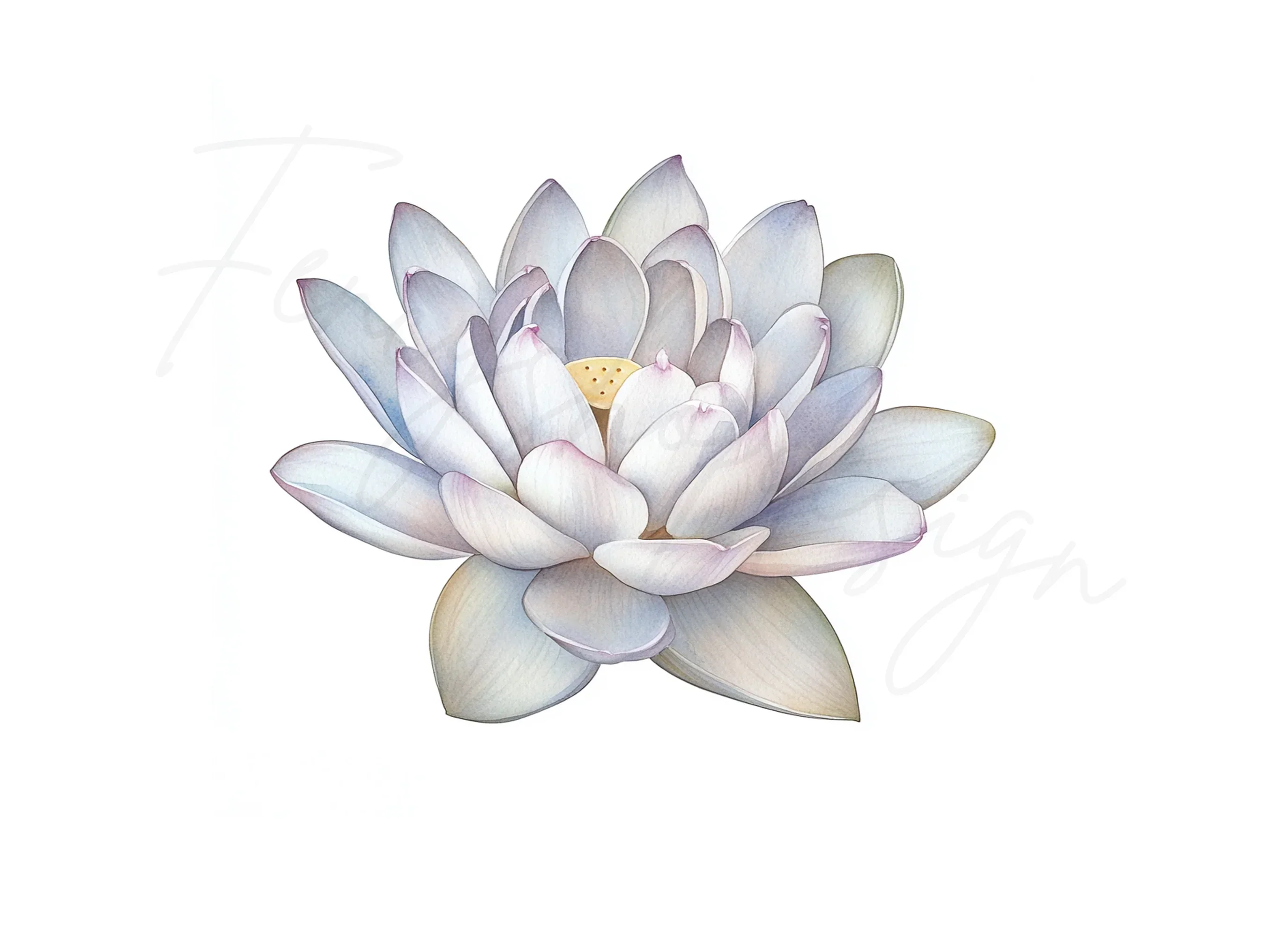 Graceful White Lotus Flower Clipart Bundle - Image 3