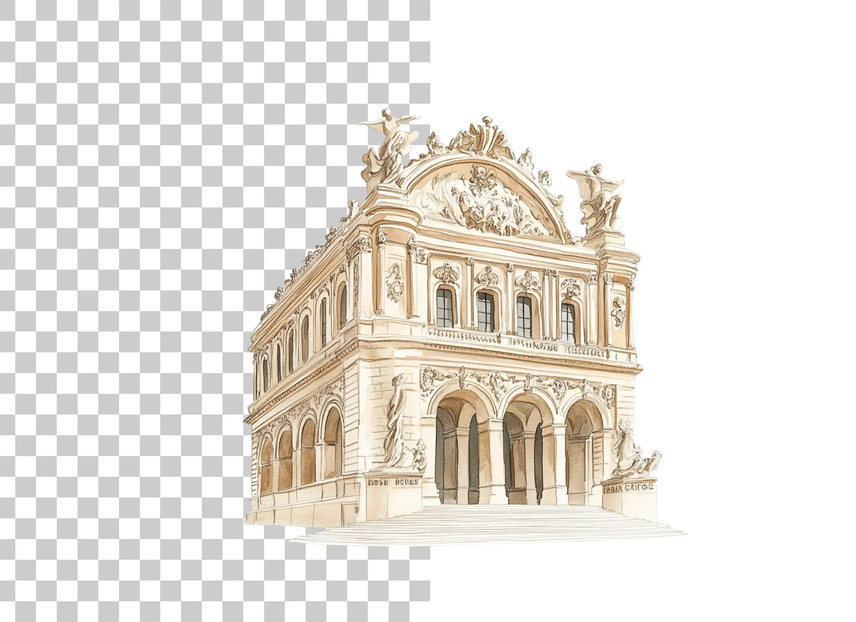 Grand European Opera House Clipart Bundle - Image 2