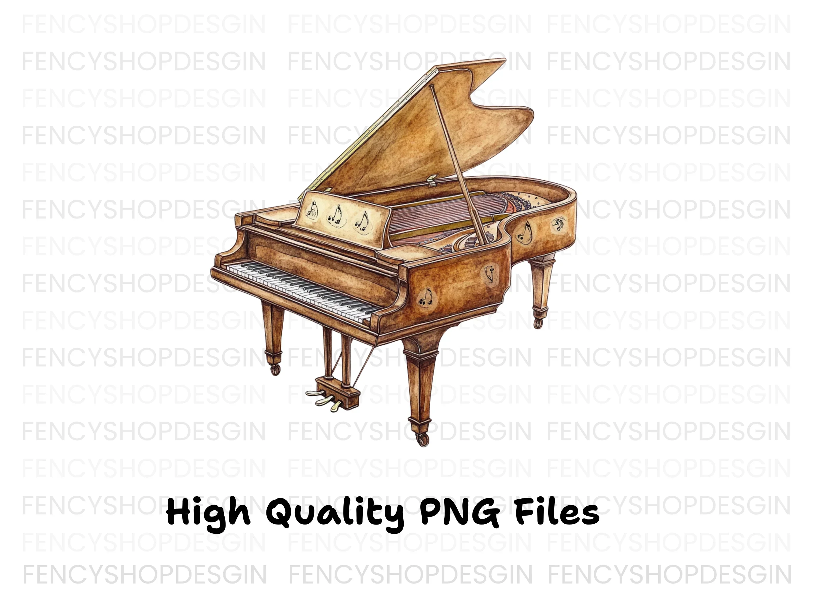 Grand Piano Clipart Bundle - Image 4