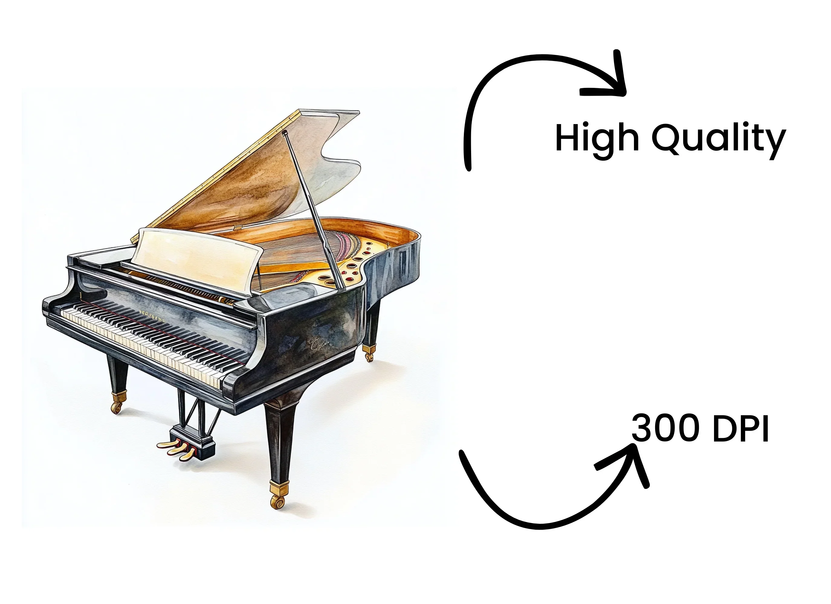 Grand Piano Clipart Bundle - Image 4