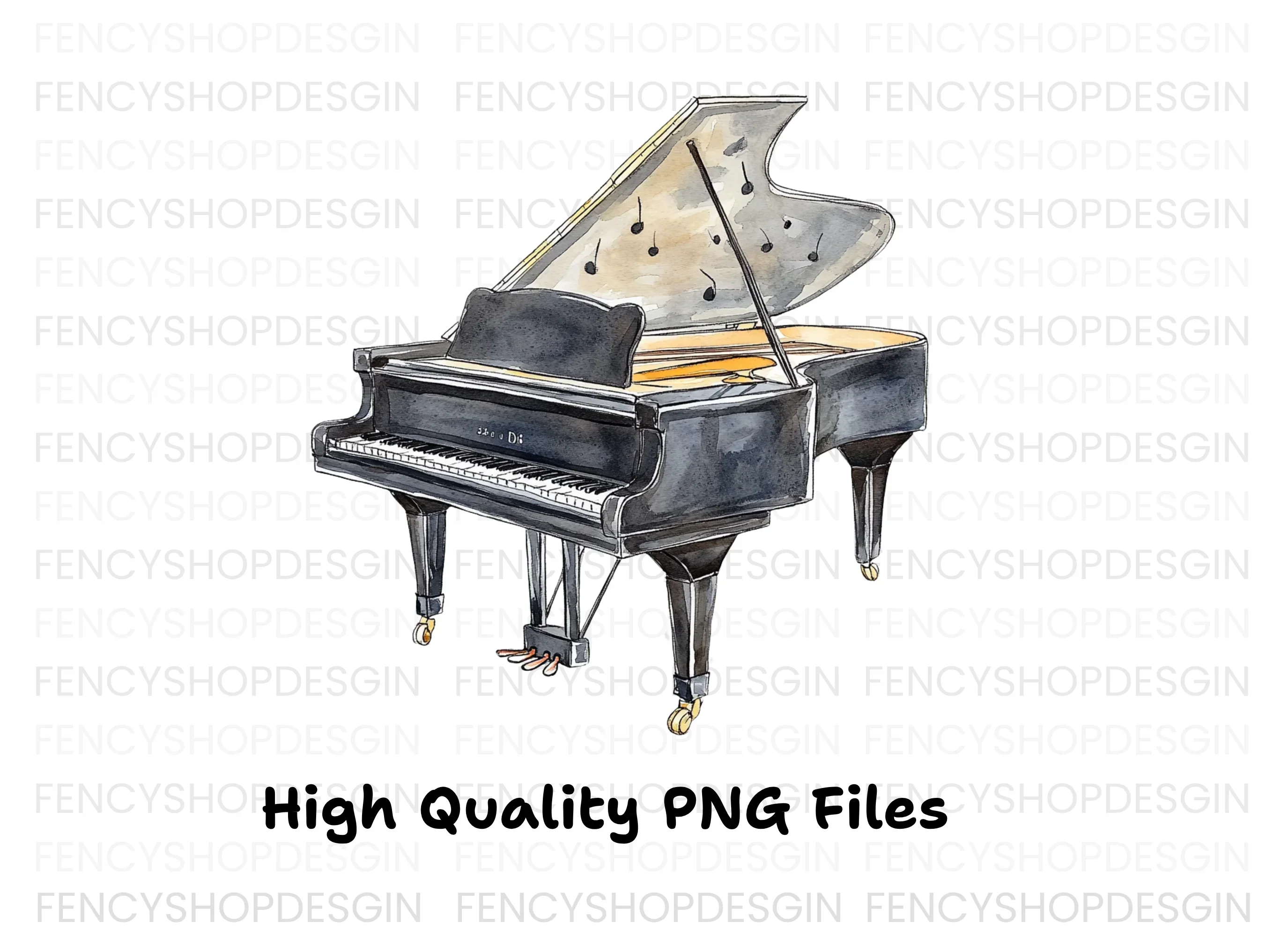 Grand Piano Clipart Bundle - Image 3