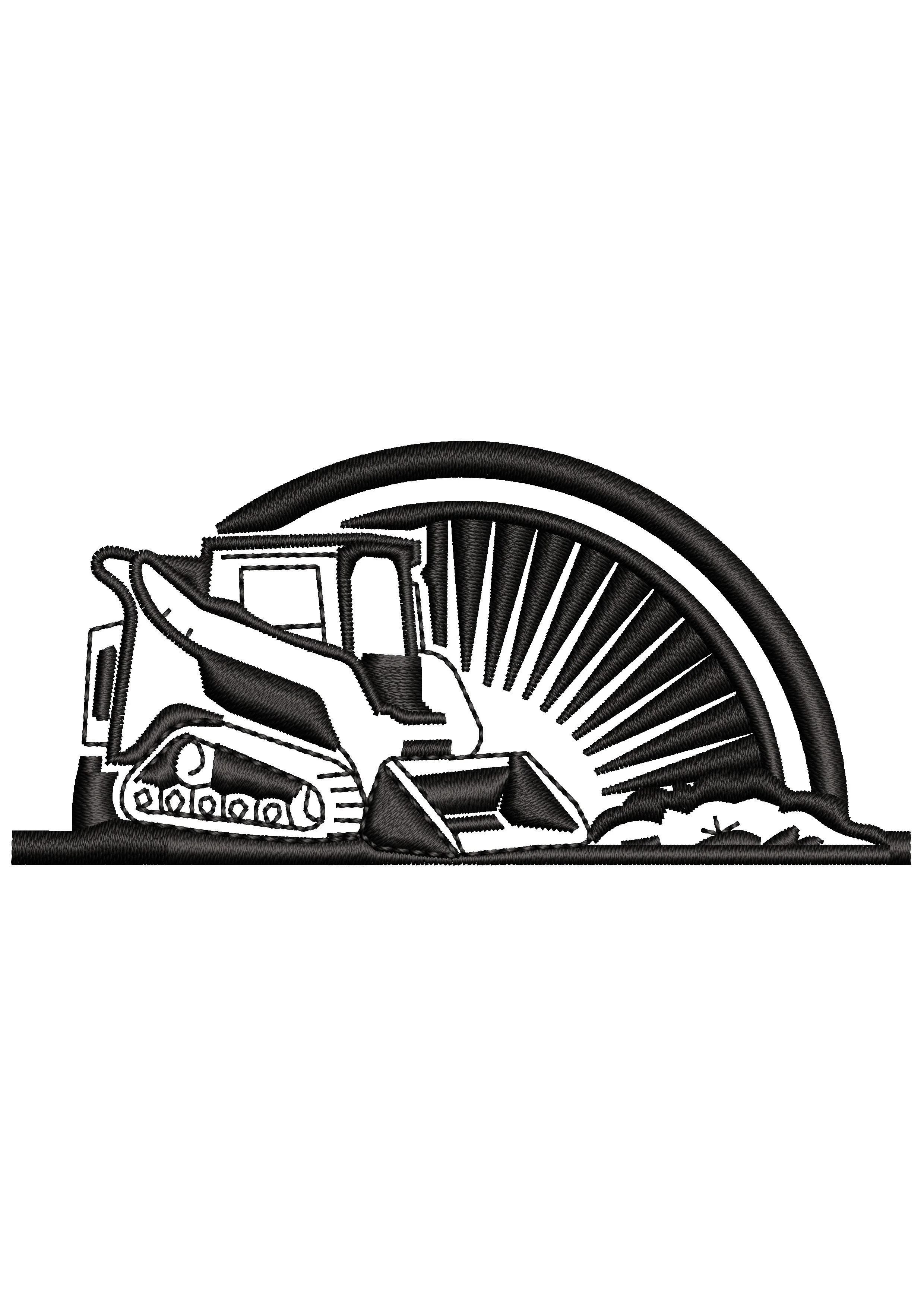 Grass Cutter Embroidery Design