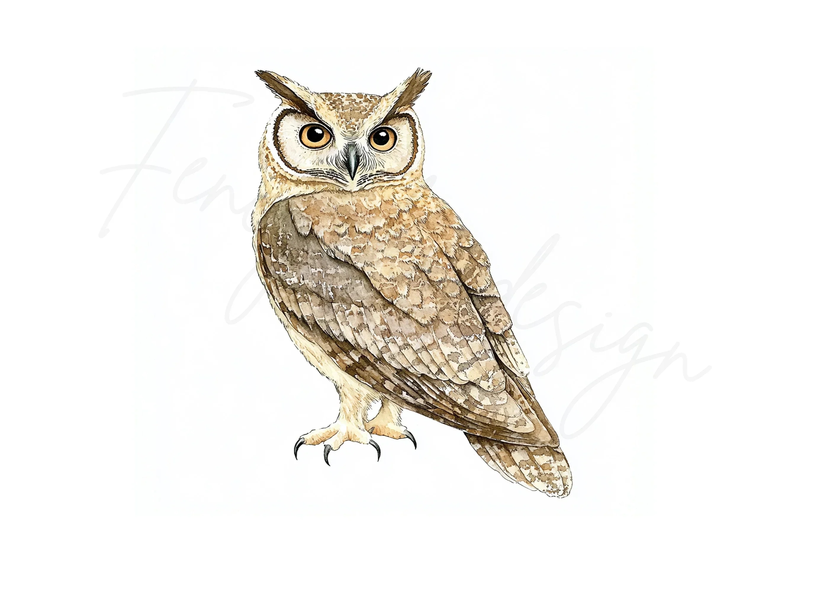 Great Horned Owl Clipart Bundle - Image 3