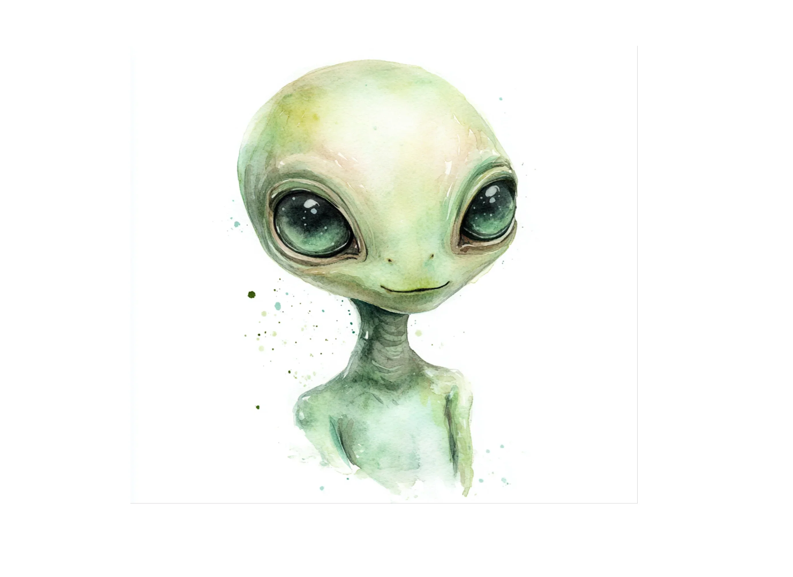 Green Alien Heads Clipart Bundle - Image 2