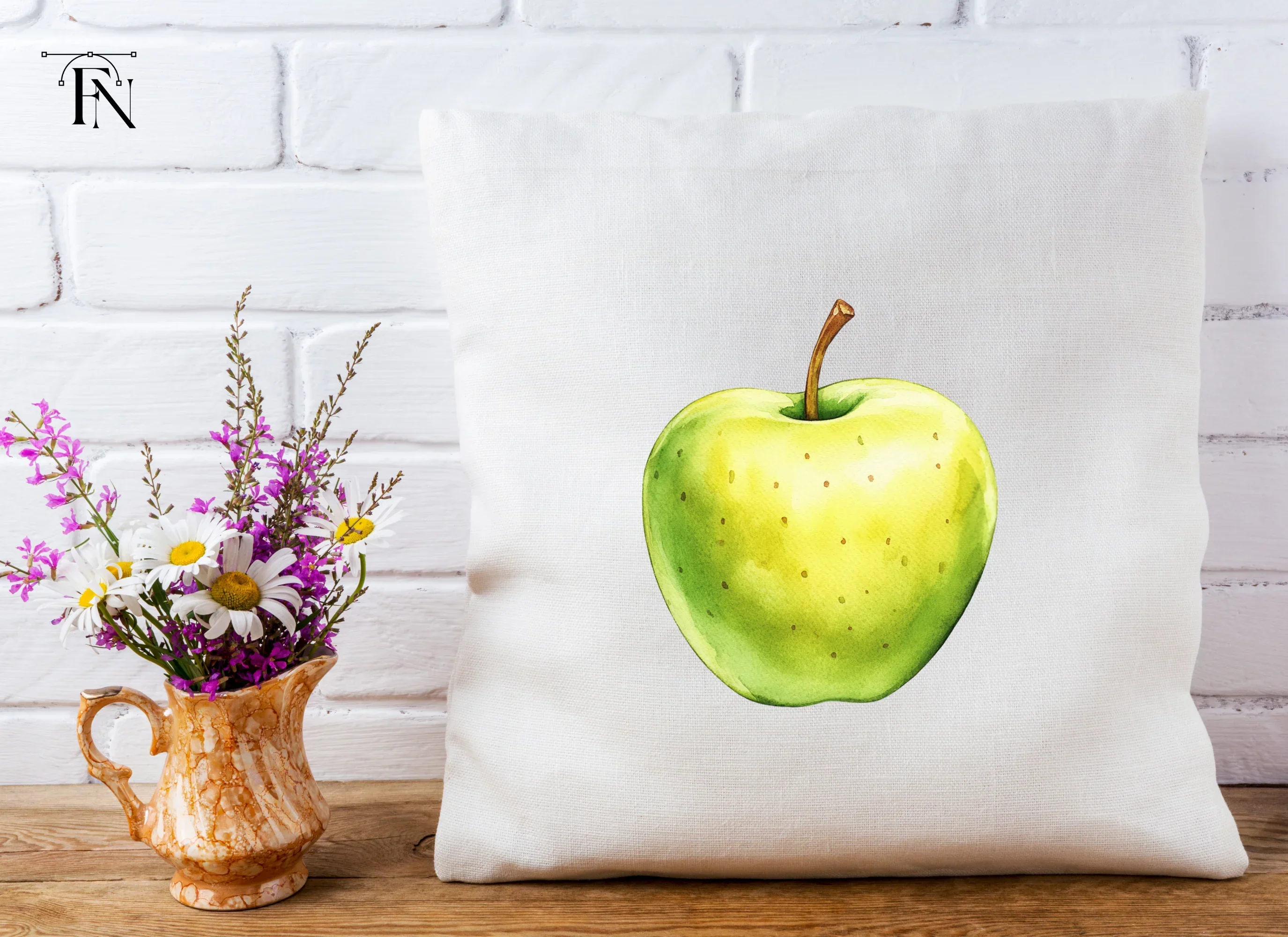Green Apple Clipart Bundle - Image 4
