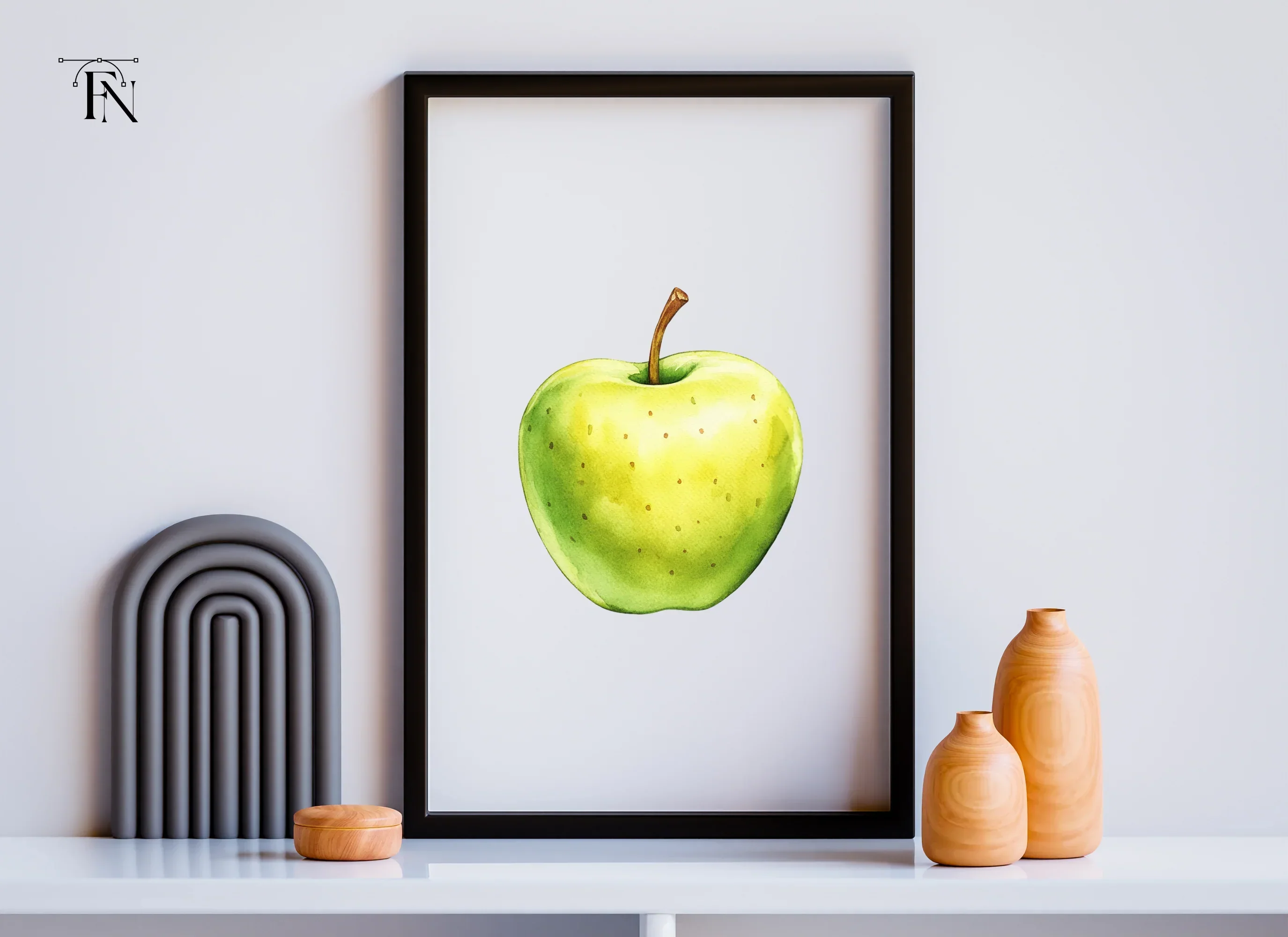 Green Apple Clipart Bundle - Image 5