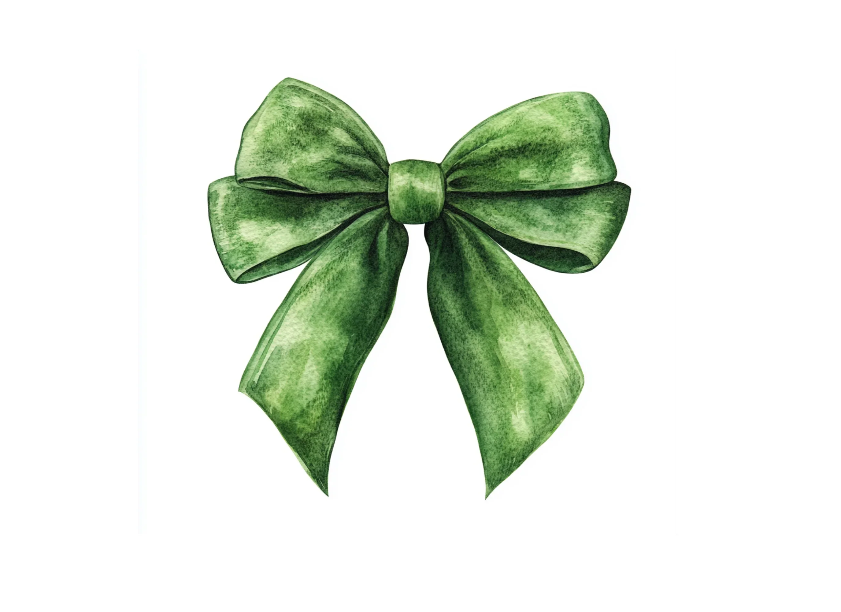 Green Christmas Bows Clipart Bundle - Image 3