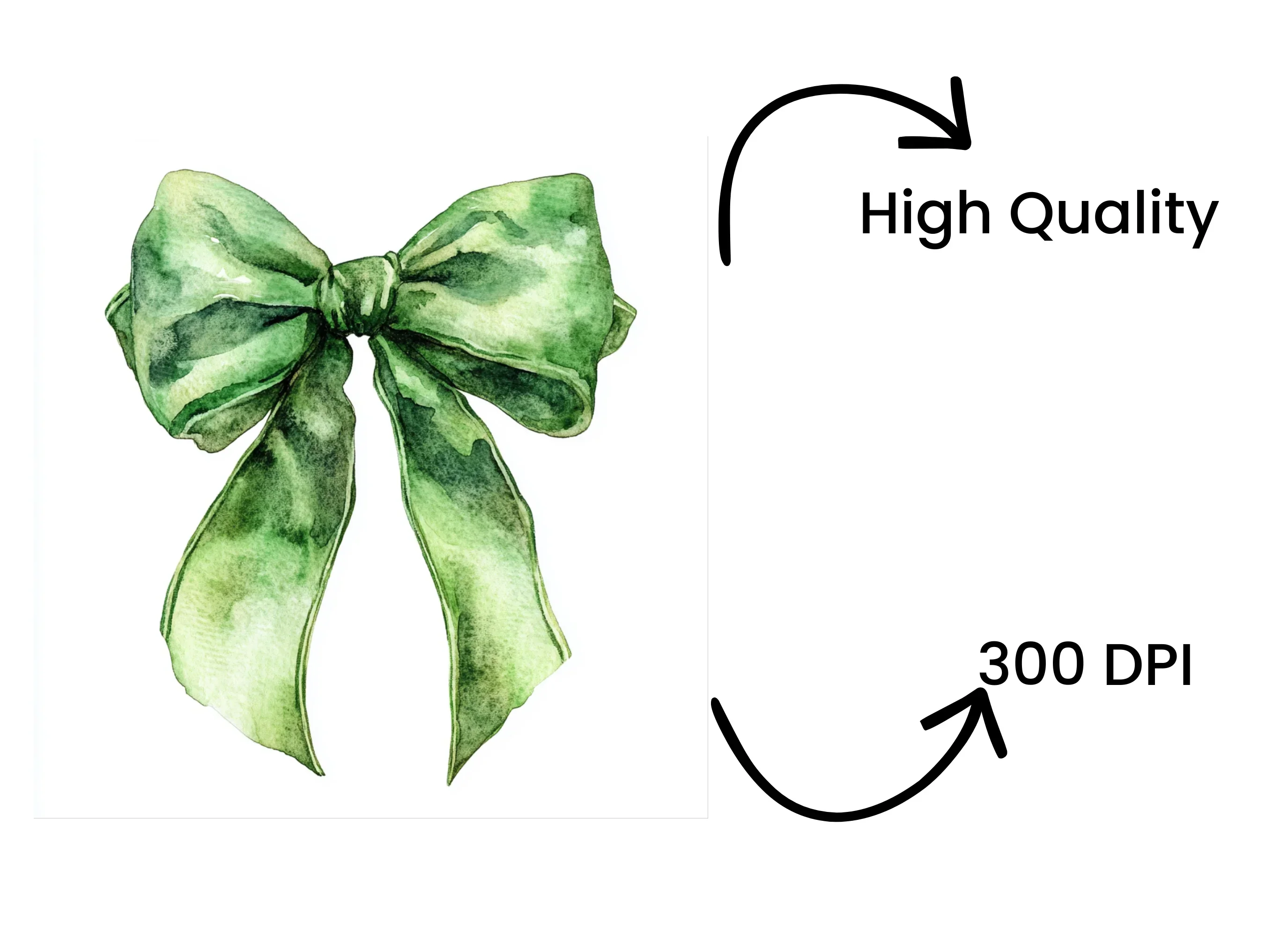 Green Christmas Bows Clipart Bundle - Image 4