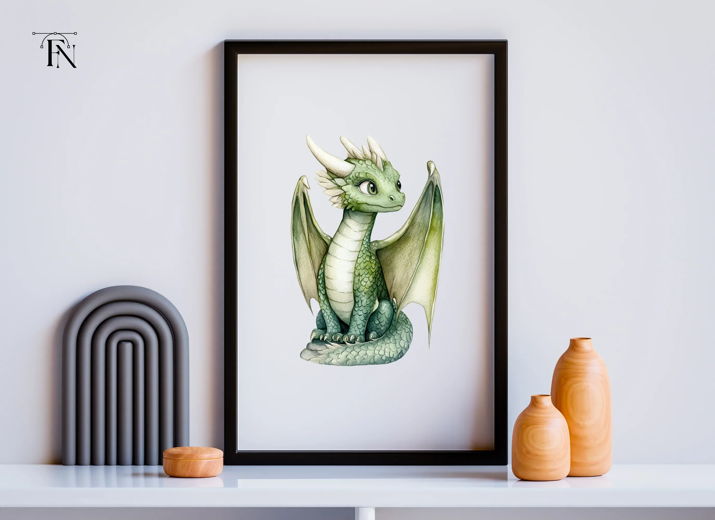 Green Dragon Clipart Bundle - Image 6