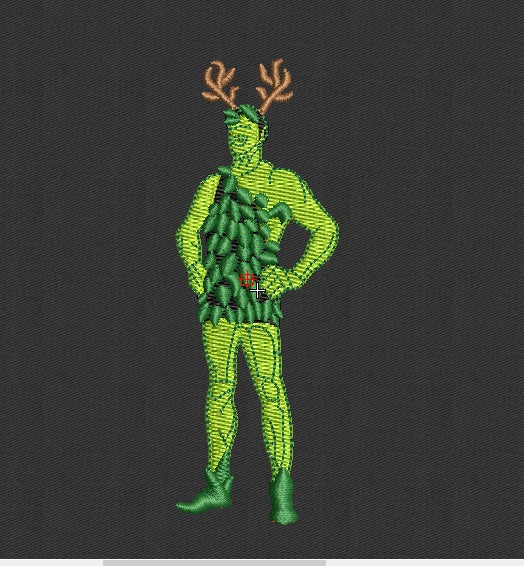 Green Embroidery Design