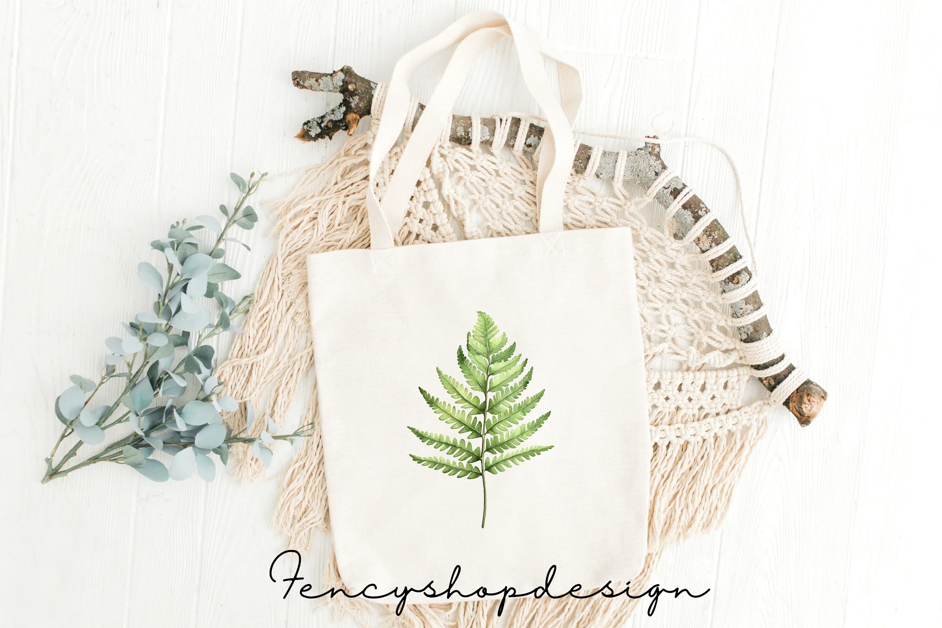 Green Fern Leaves Clipart Bundle - Image 8