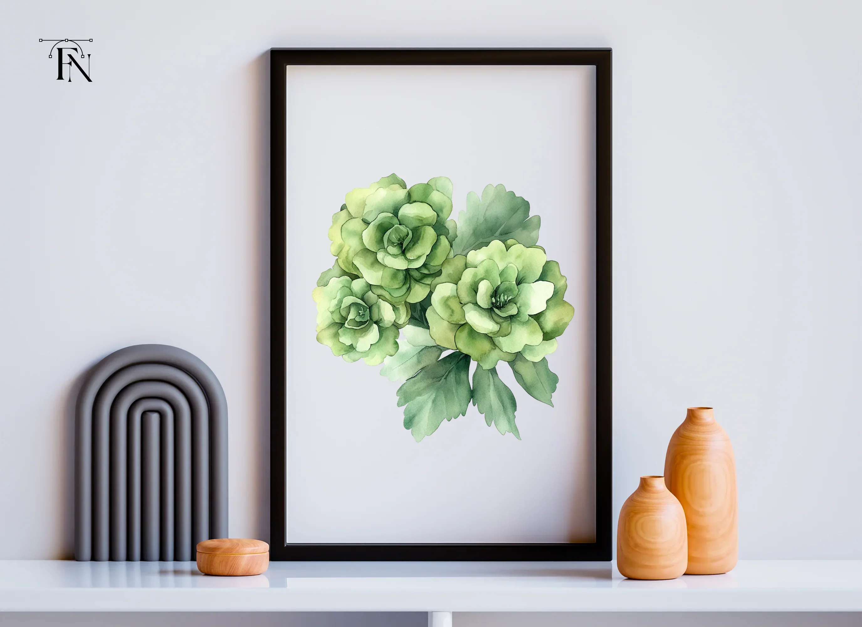 Green Floral Clipart Bundle - Image 3