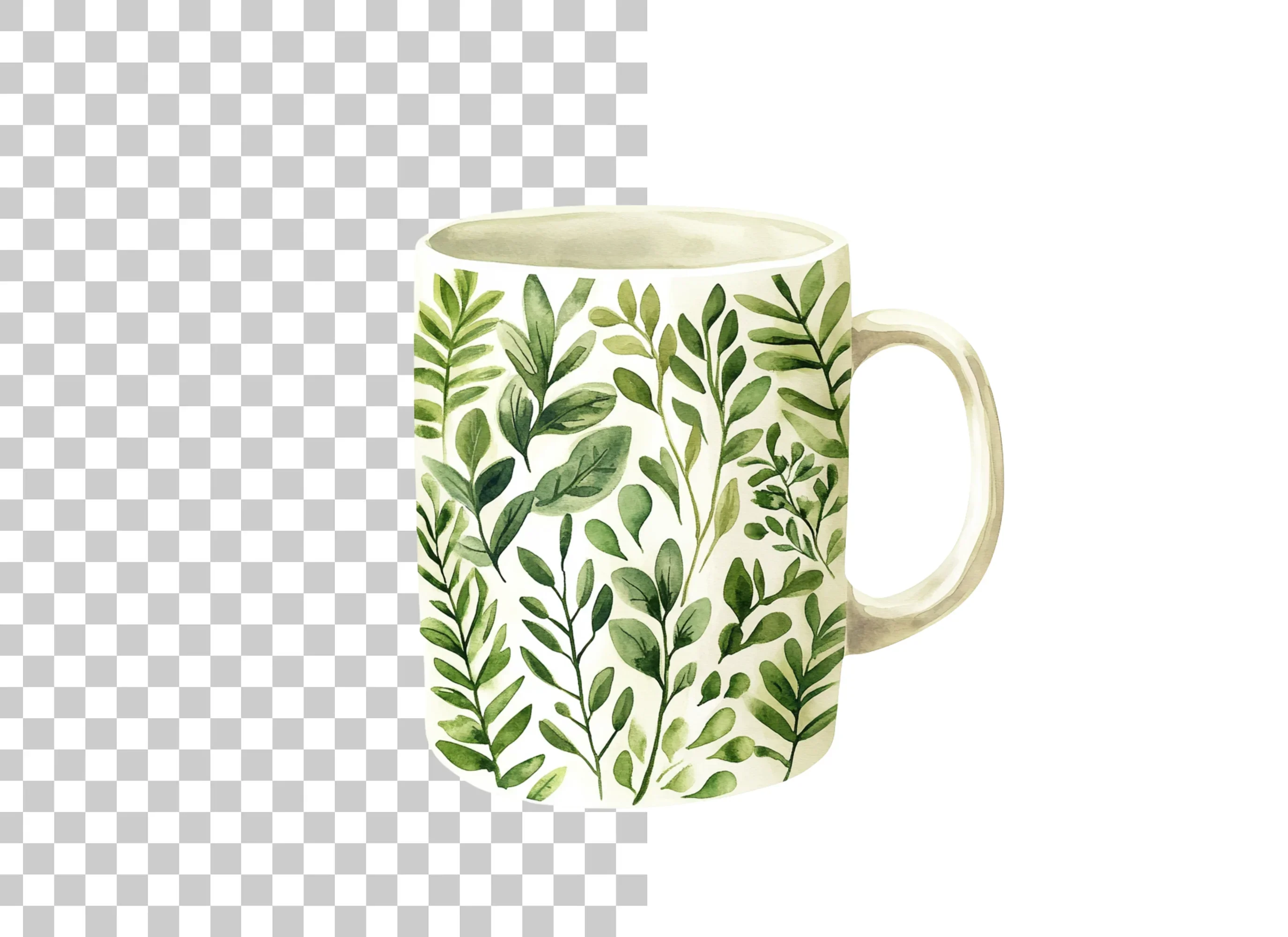 Green Leaf Pattern Clipart Bundle - Image 2