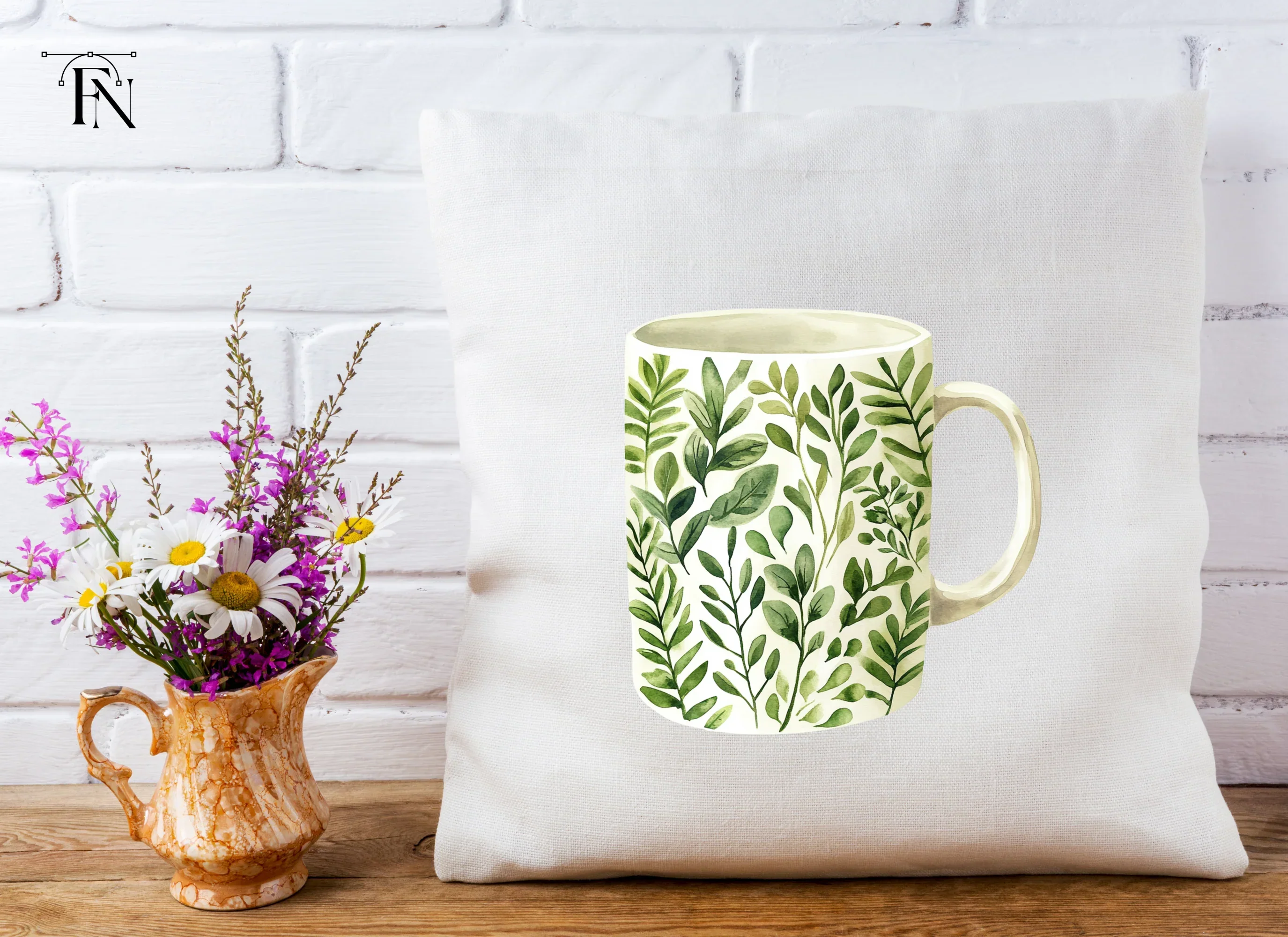 Green Leaf Pattern Clipart Bundle - Image 5