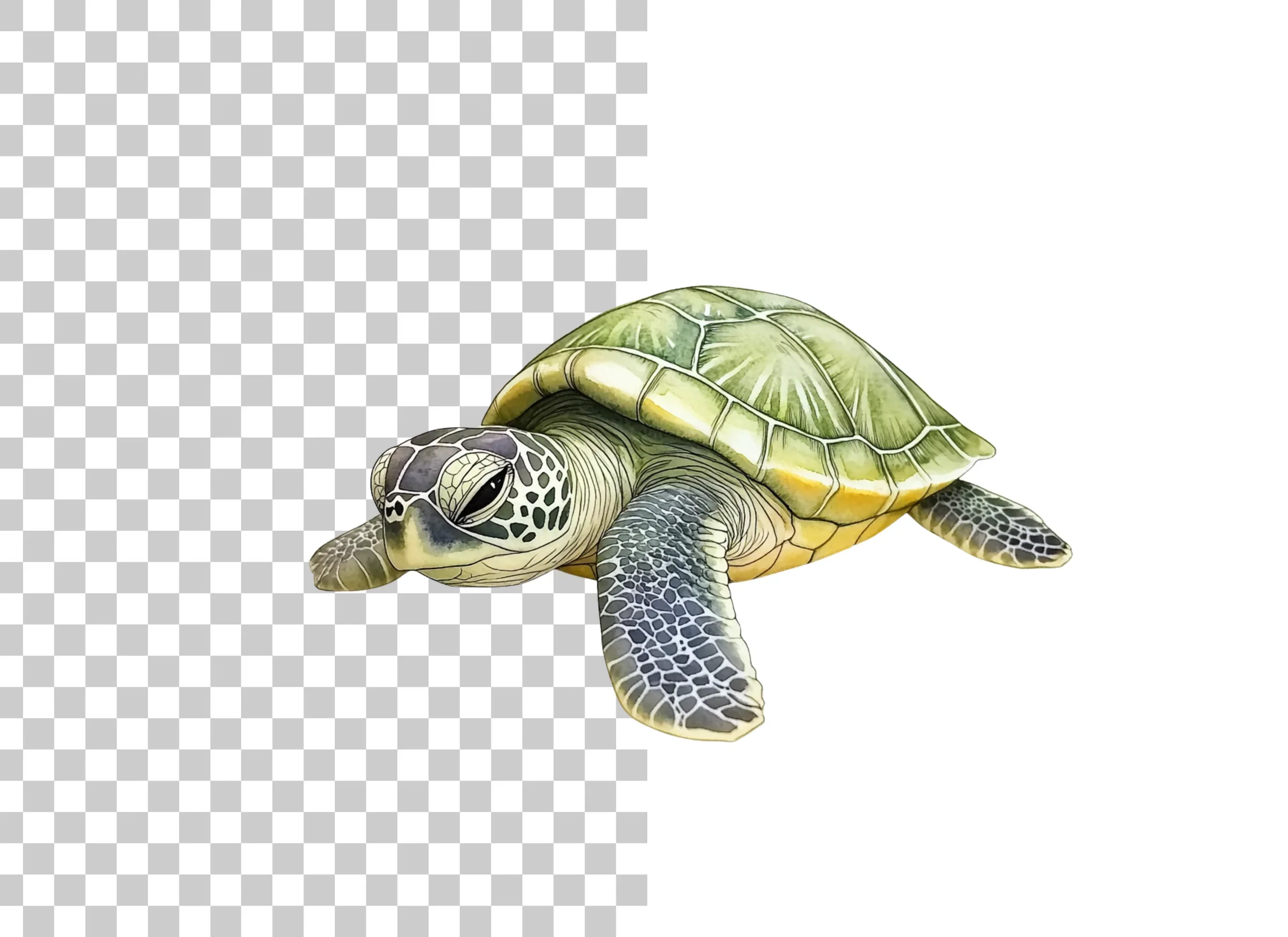 Green Sea Turtle Clipart Bundle - Image 2