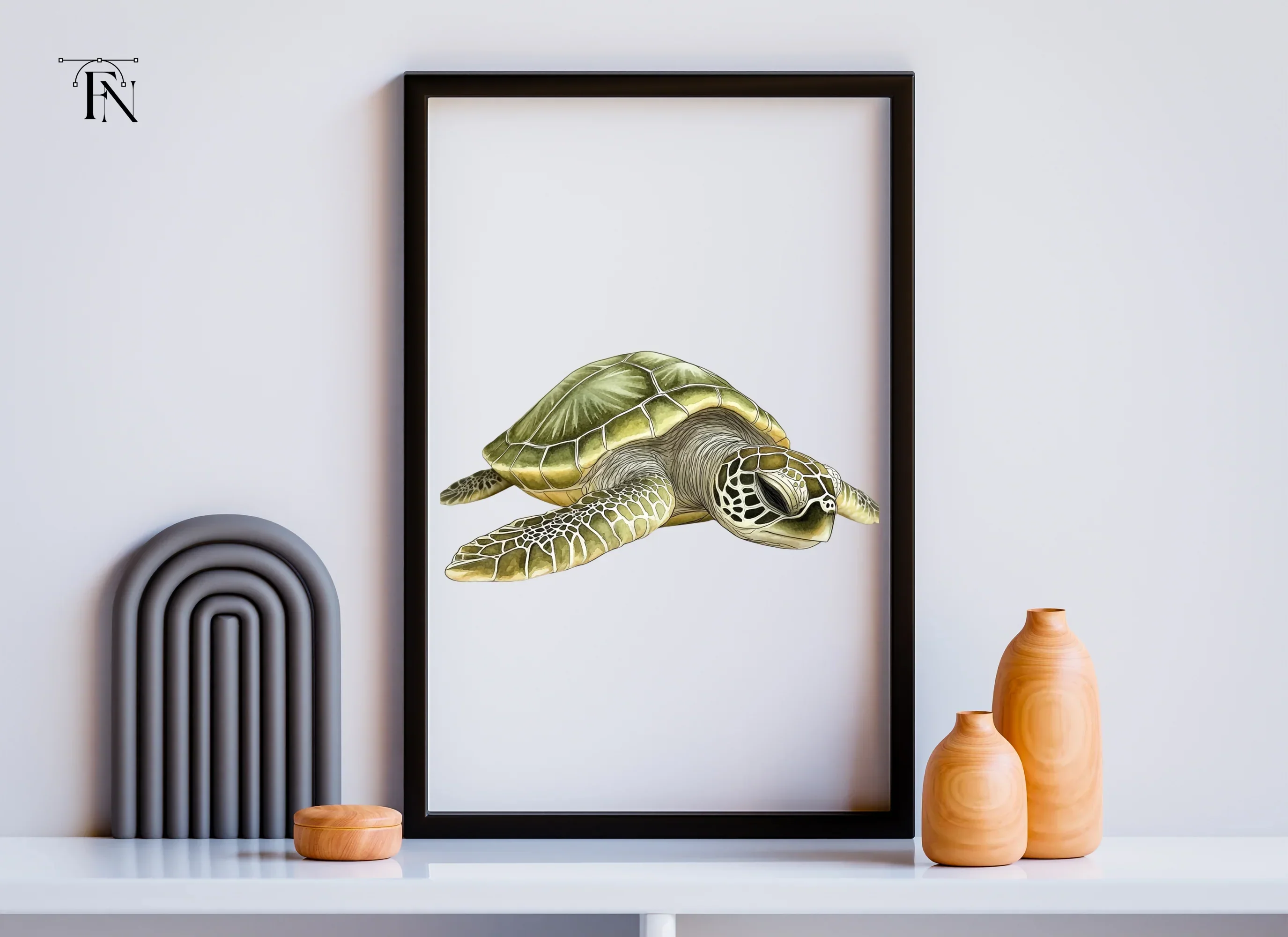 Green Sea Turtle Clipart Bundle - Image 6