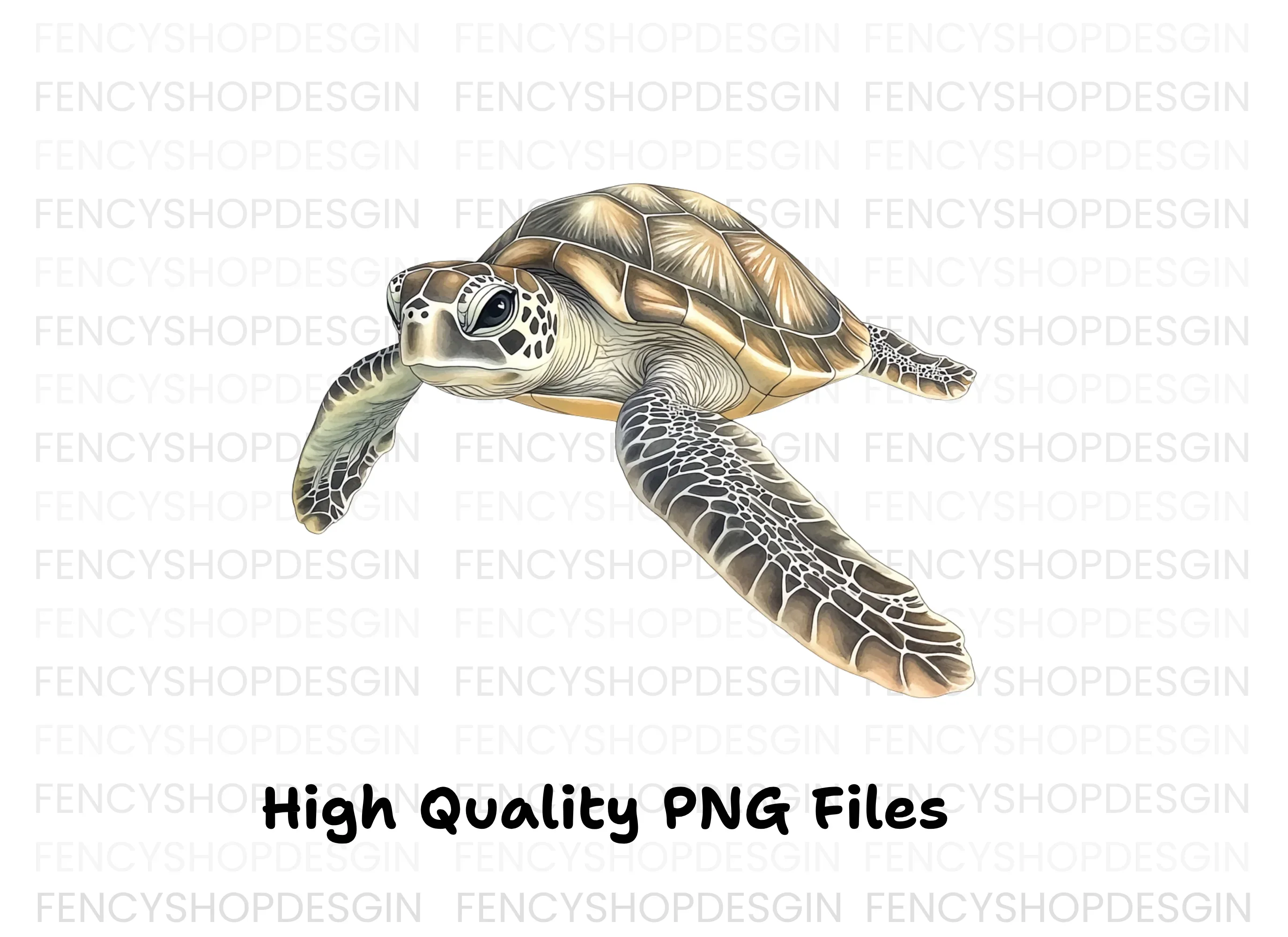 Green Sea Turtle Clipart Bundle - Image 2
