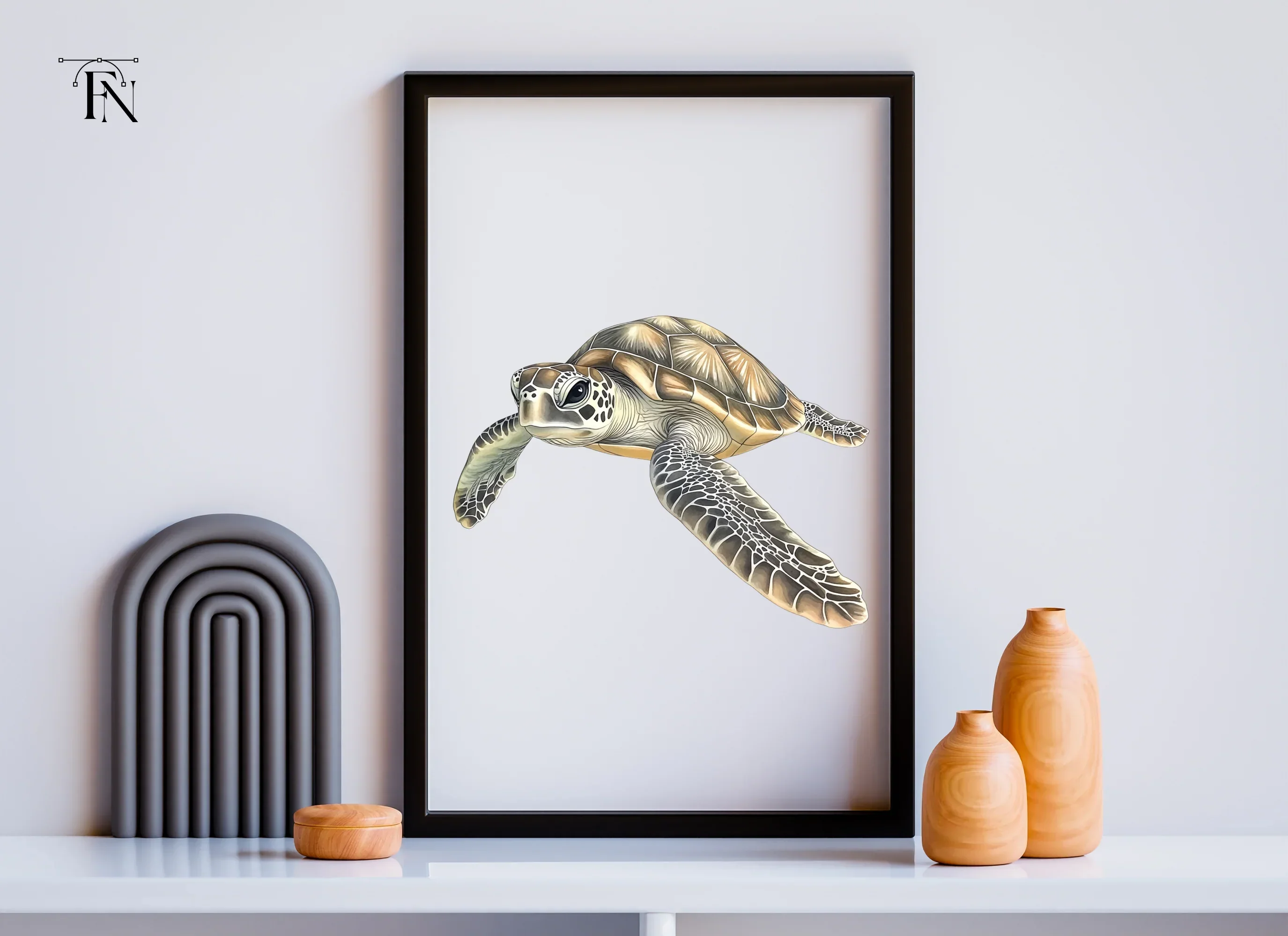 Green Sea Turtle Clipart Bundle - Image 4
