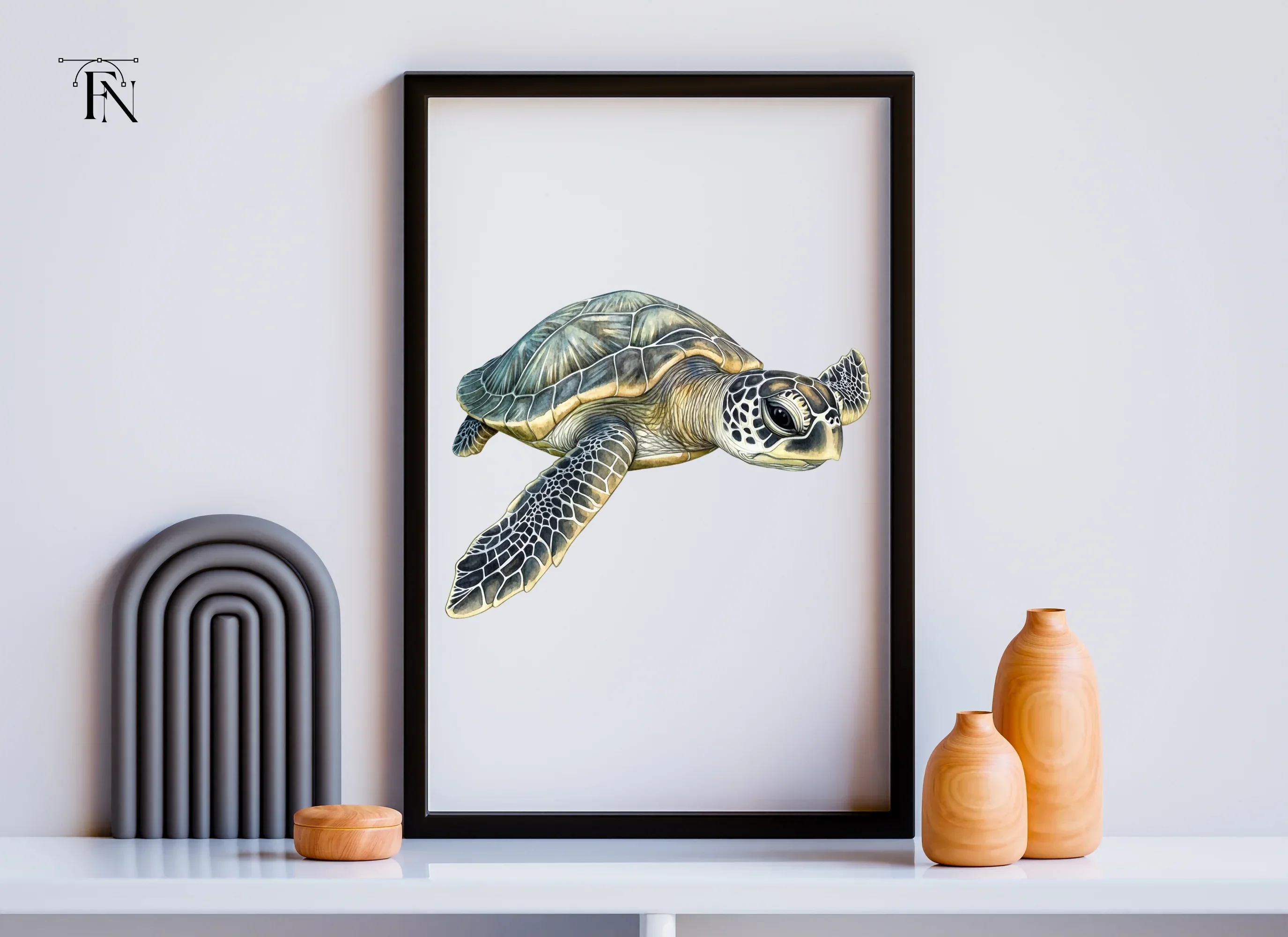 Green Sea Turtles Clipart Bundle - Image 6