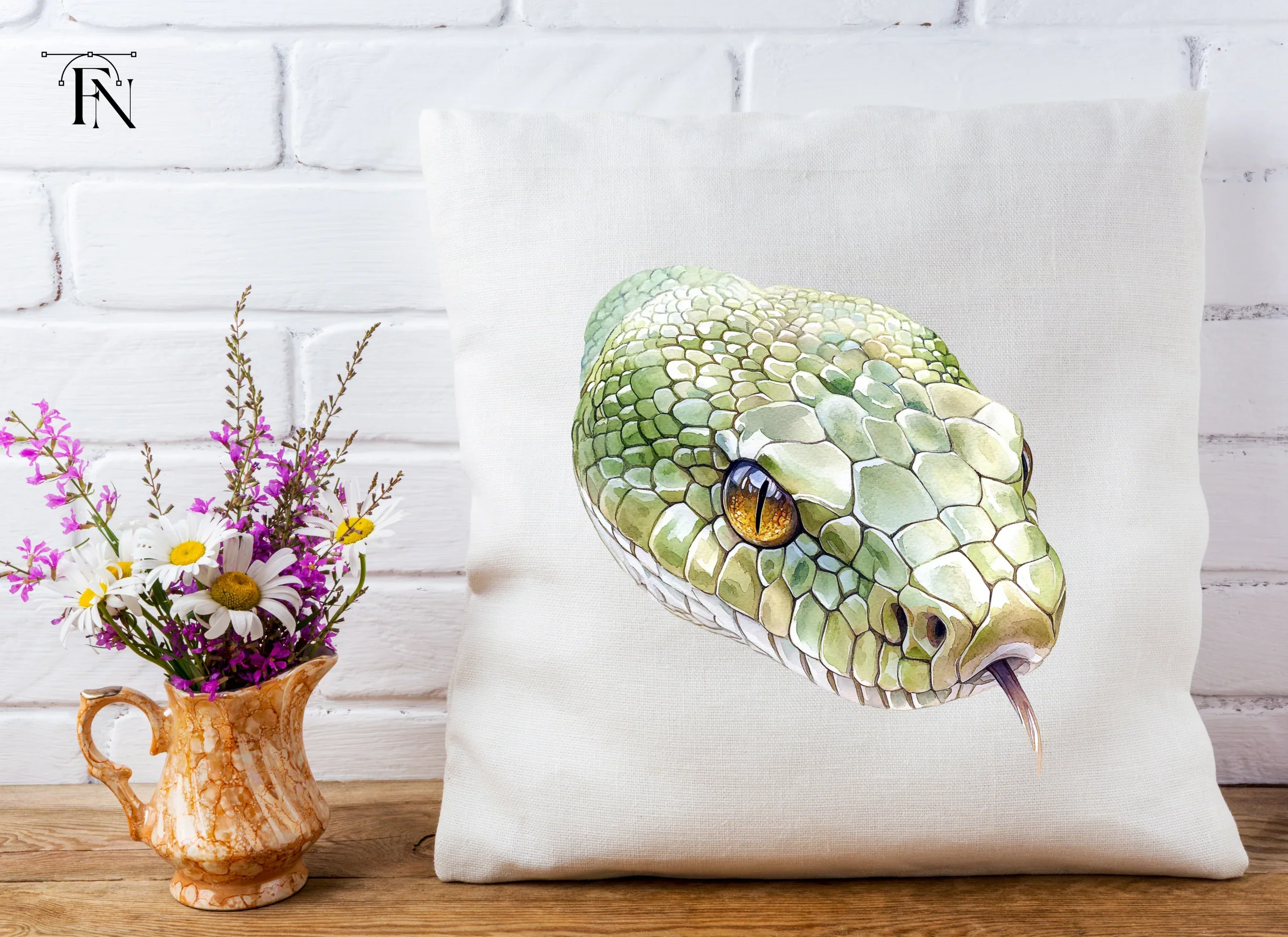 Green Snake Head Clipart Bundle - Image 5
