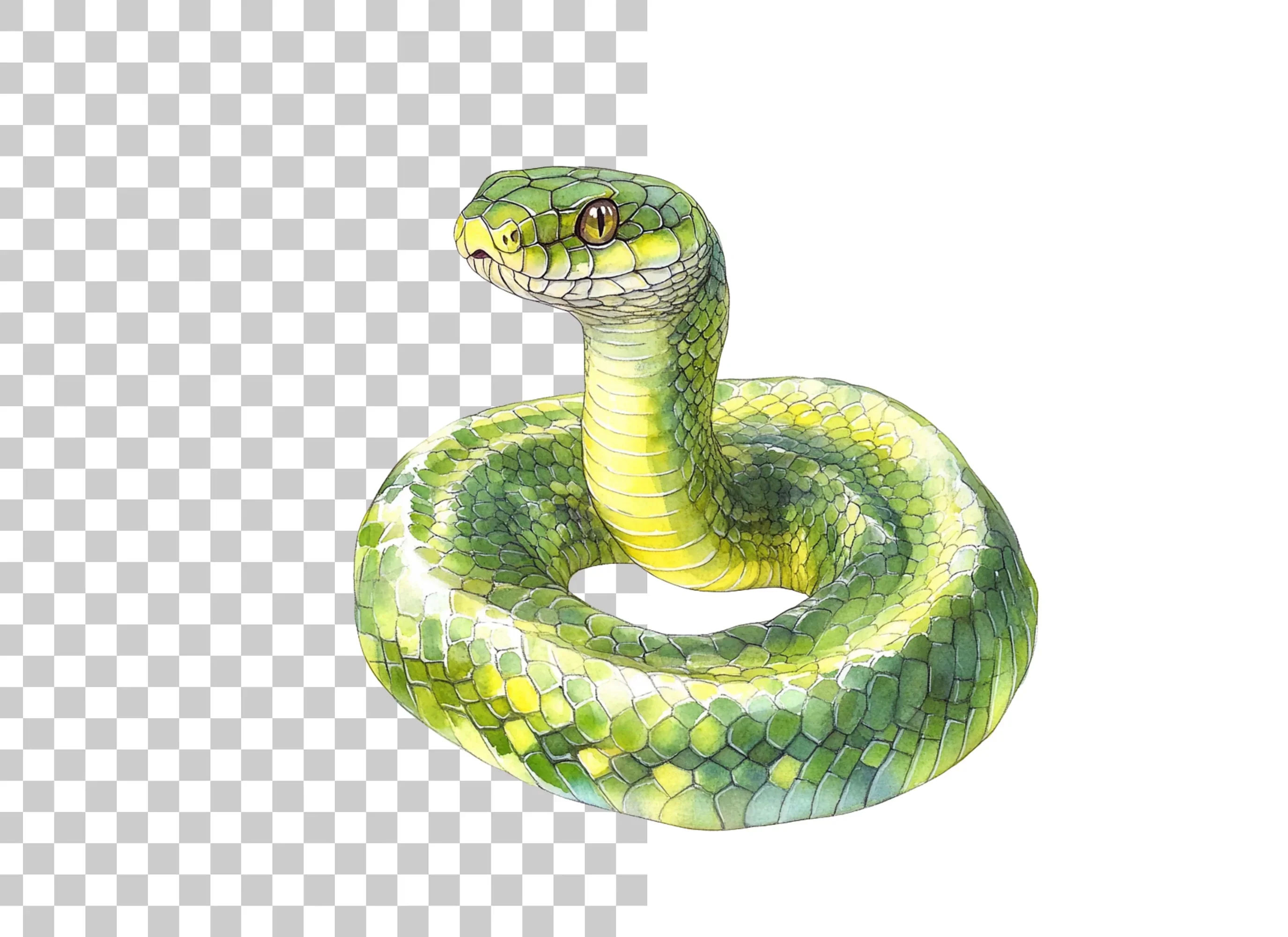 Green Snake Illustrations Clipart Bundle - Image 2