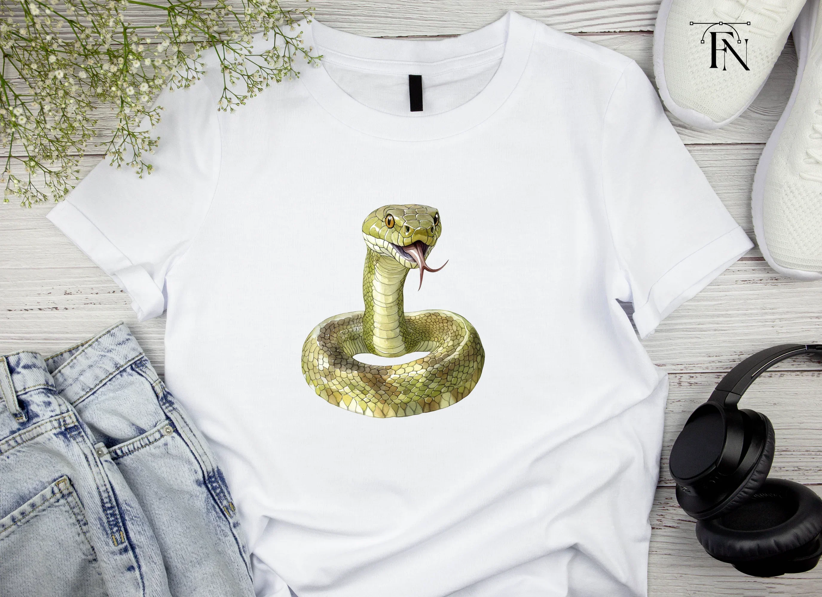 Green Snake Illustrations Clipart Bundle - Image 4