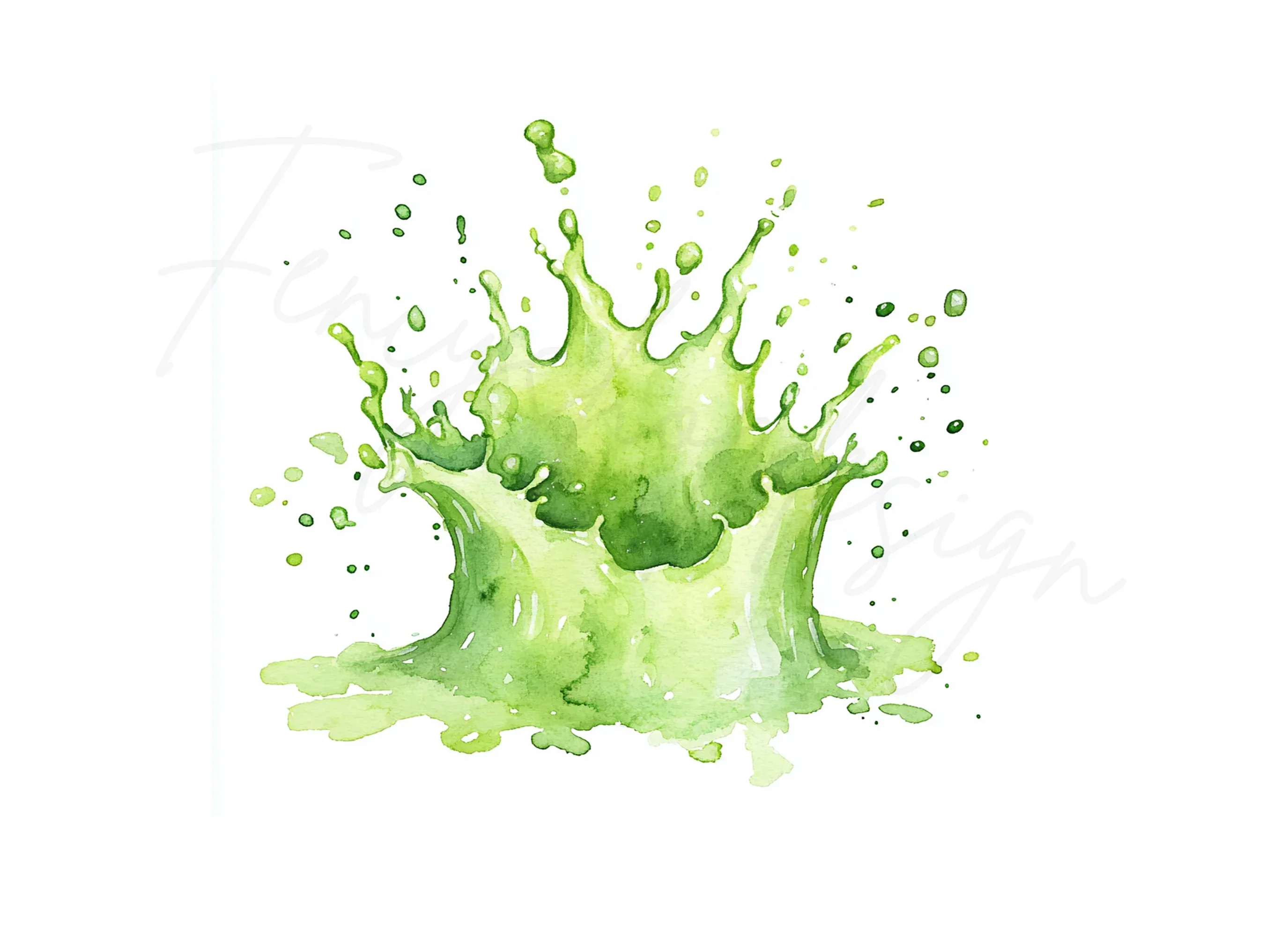 Green Splash Clipart Bundle - Image 2
