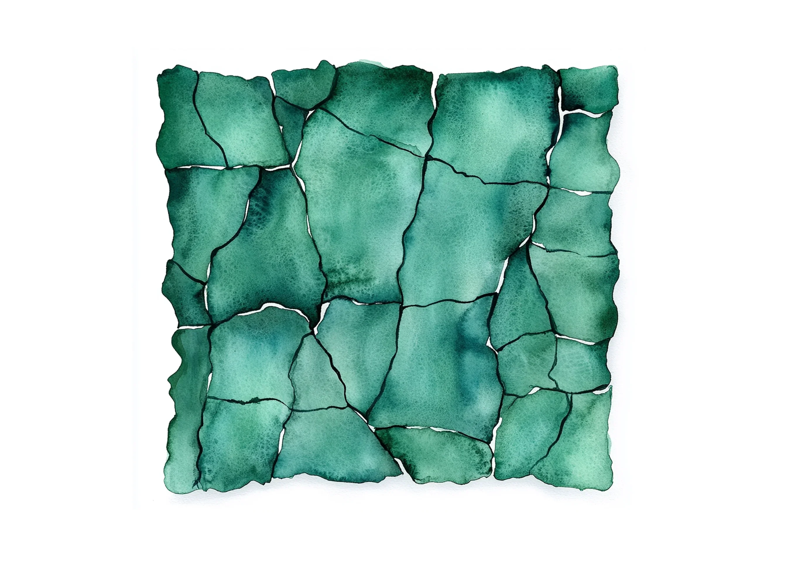 Green Stone Wall Clipart Bundle - Image 2