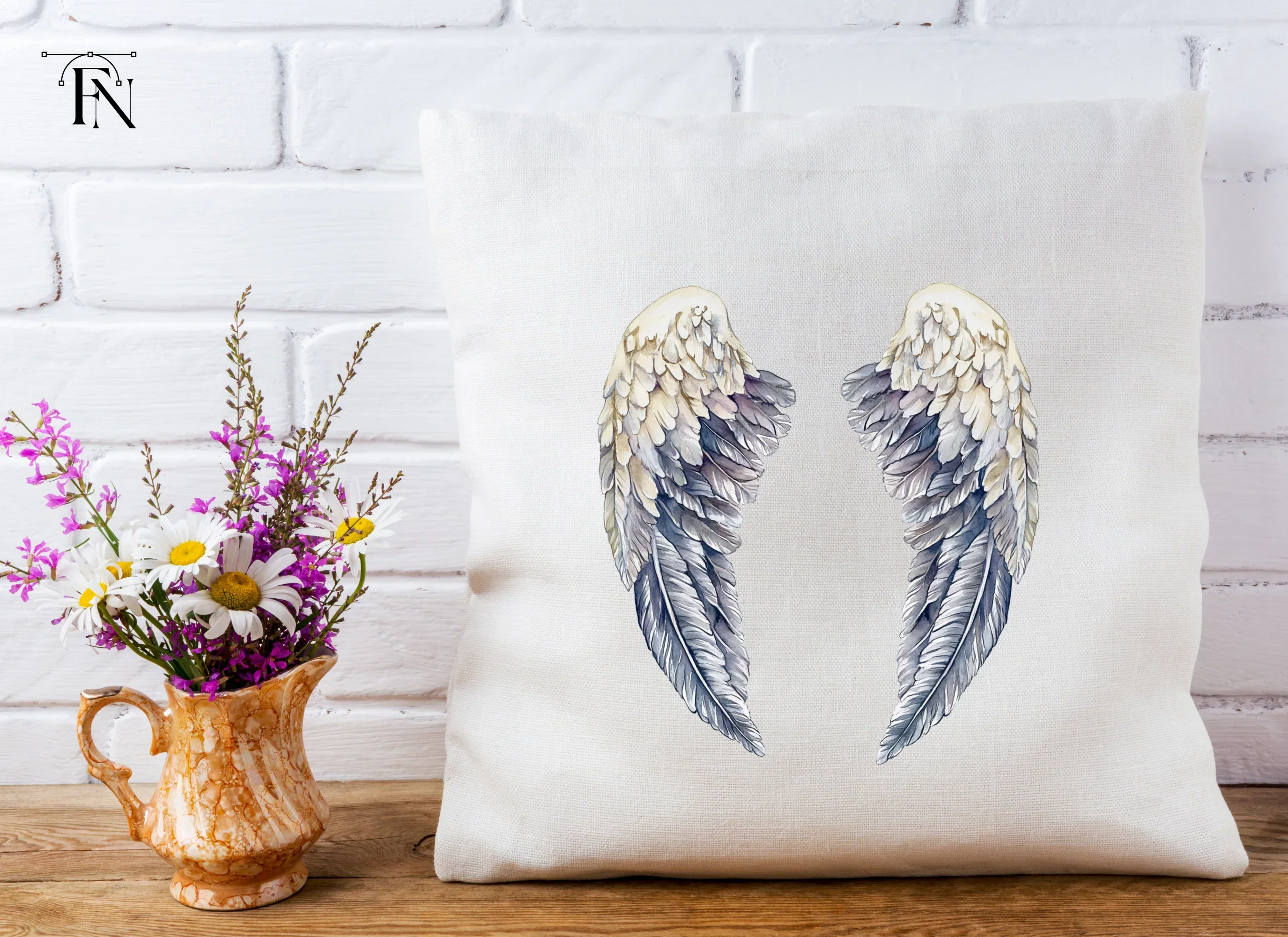 Grey Angel Wings Clipart Bundle - Image 4