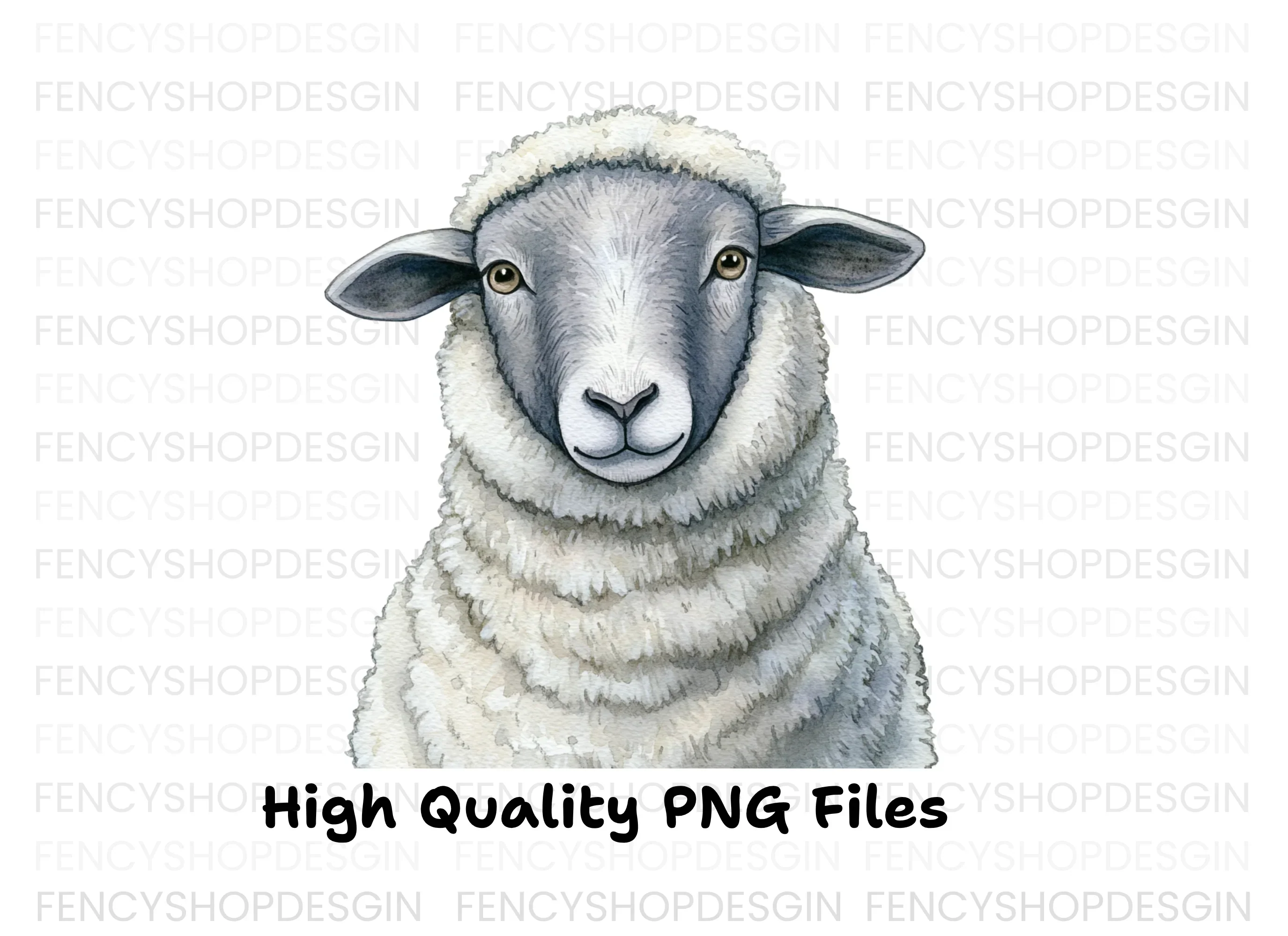 Grey Faced Sheep Clipart Bundle - Image 2