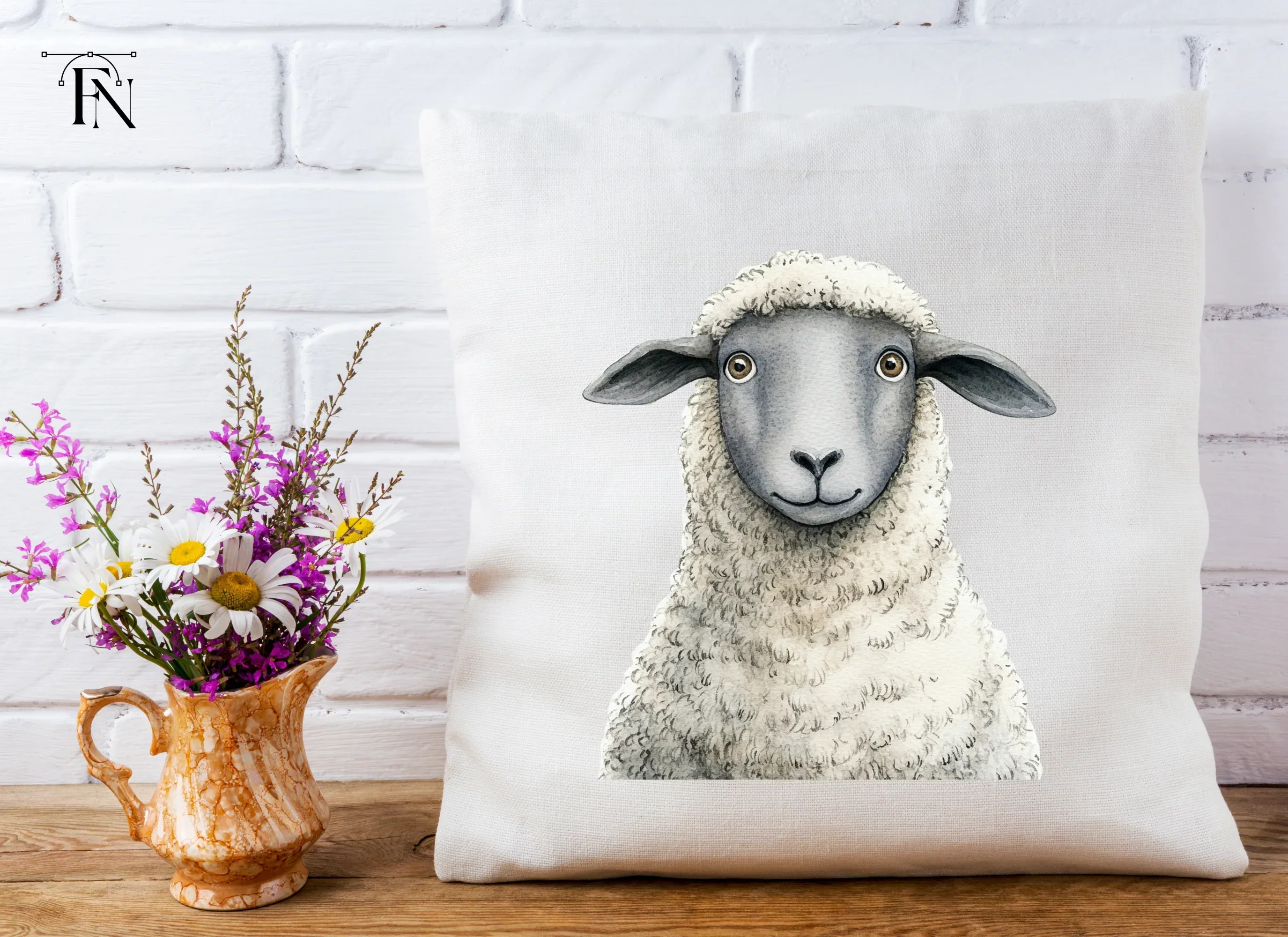 Grey Faced Sheep Clipart Bundle - Image 4