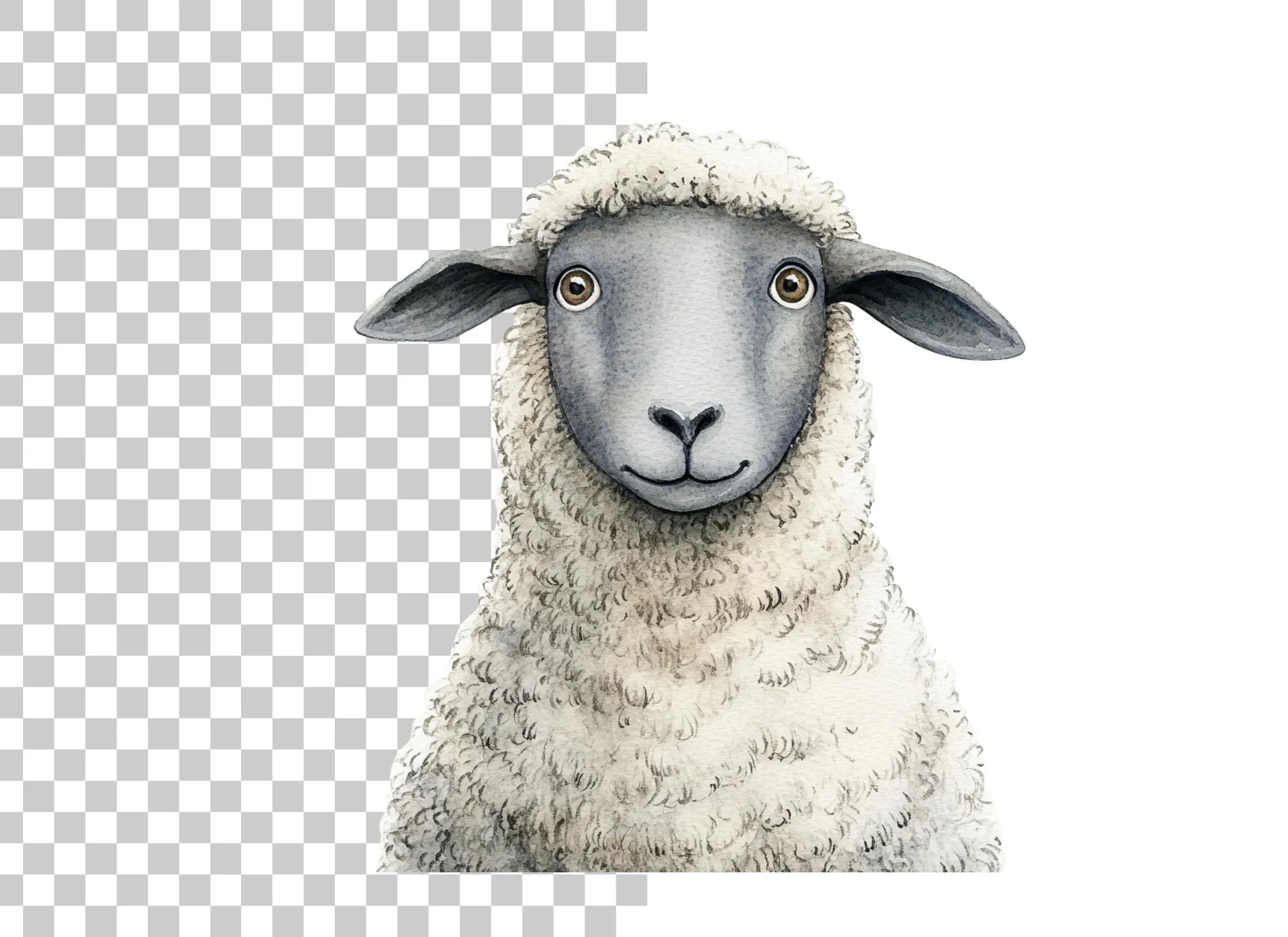 Grey Faced Sheep Clipart Bundle - Image 6