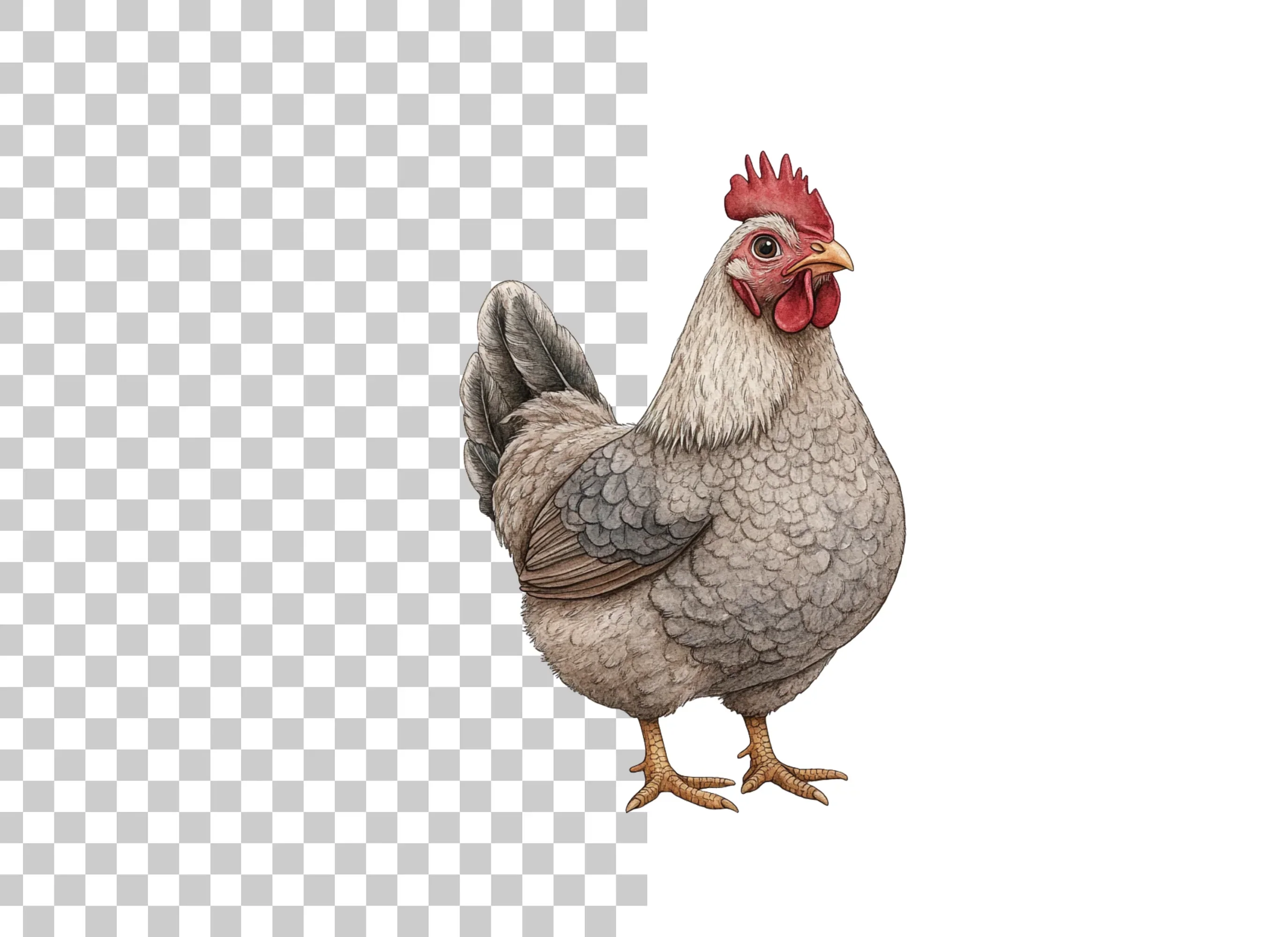 Grey Hen Farm Animal Clipart Bundle - Image 2