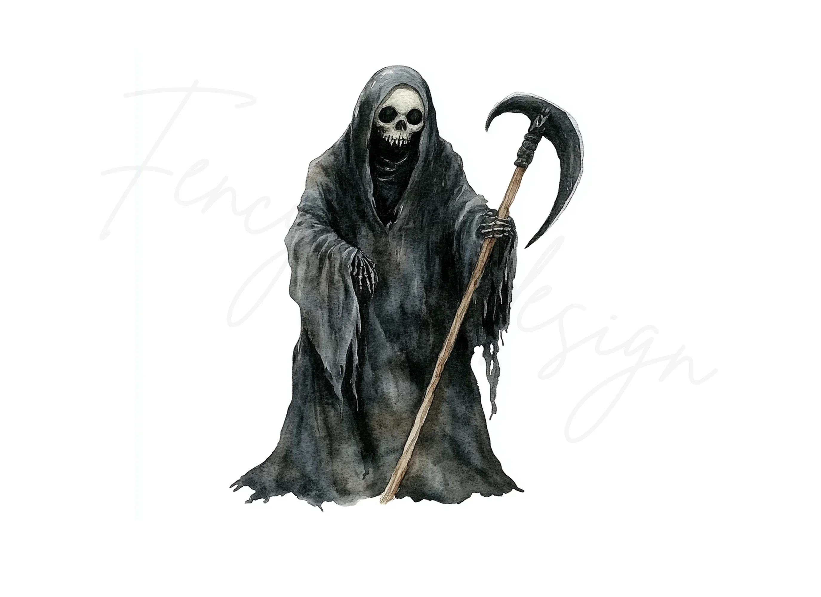Grim Reaper Illustrations Clipart Bundle - Image 2