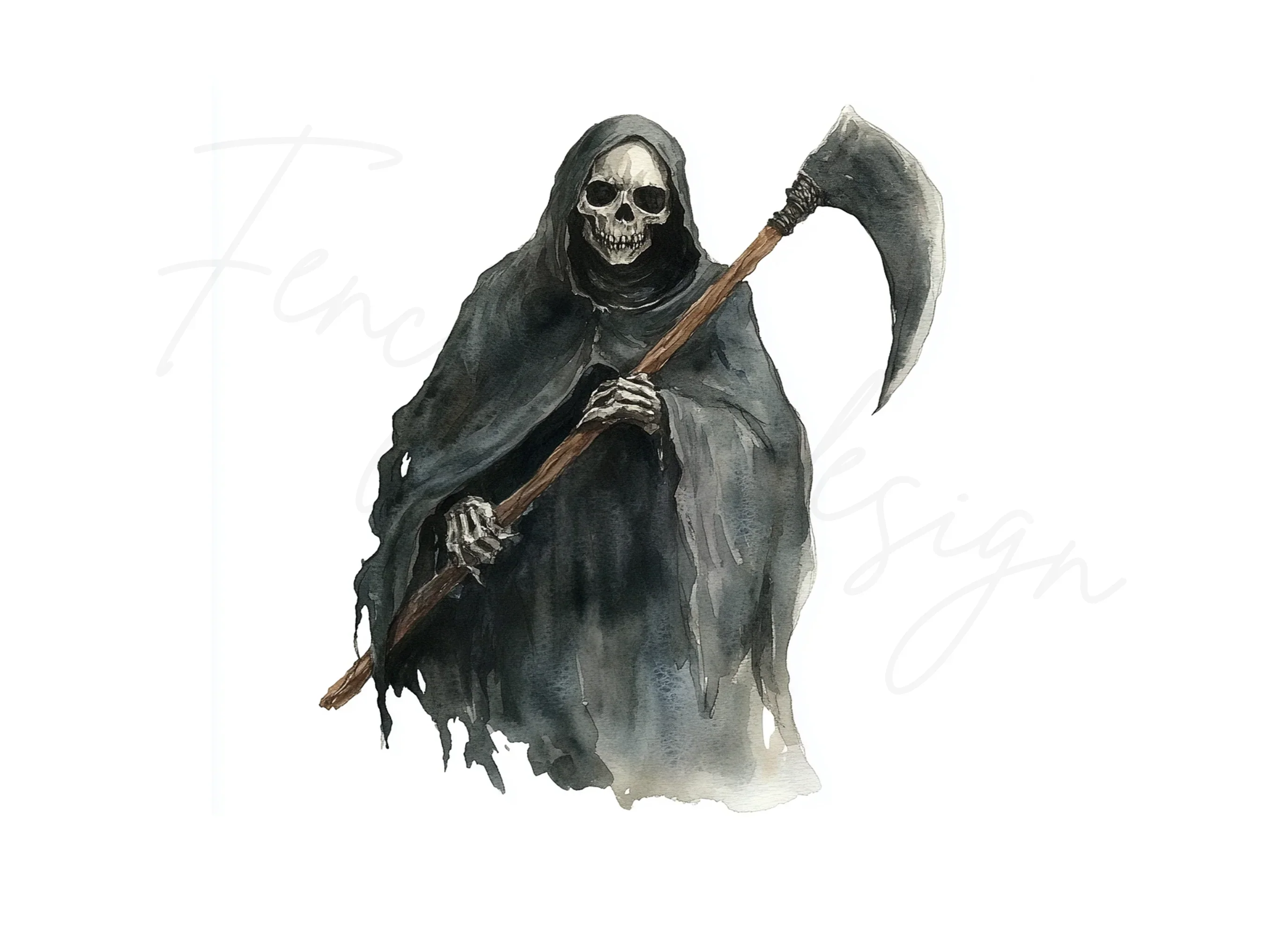 Grim Reaper Scythe Clipart Bundle - Image 3