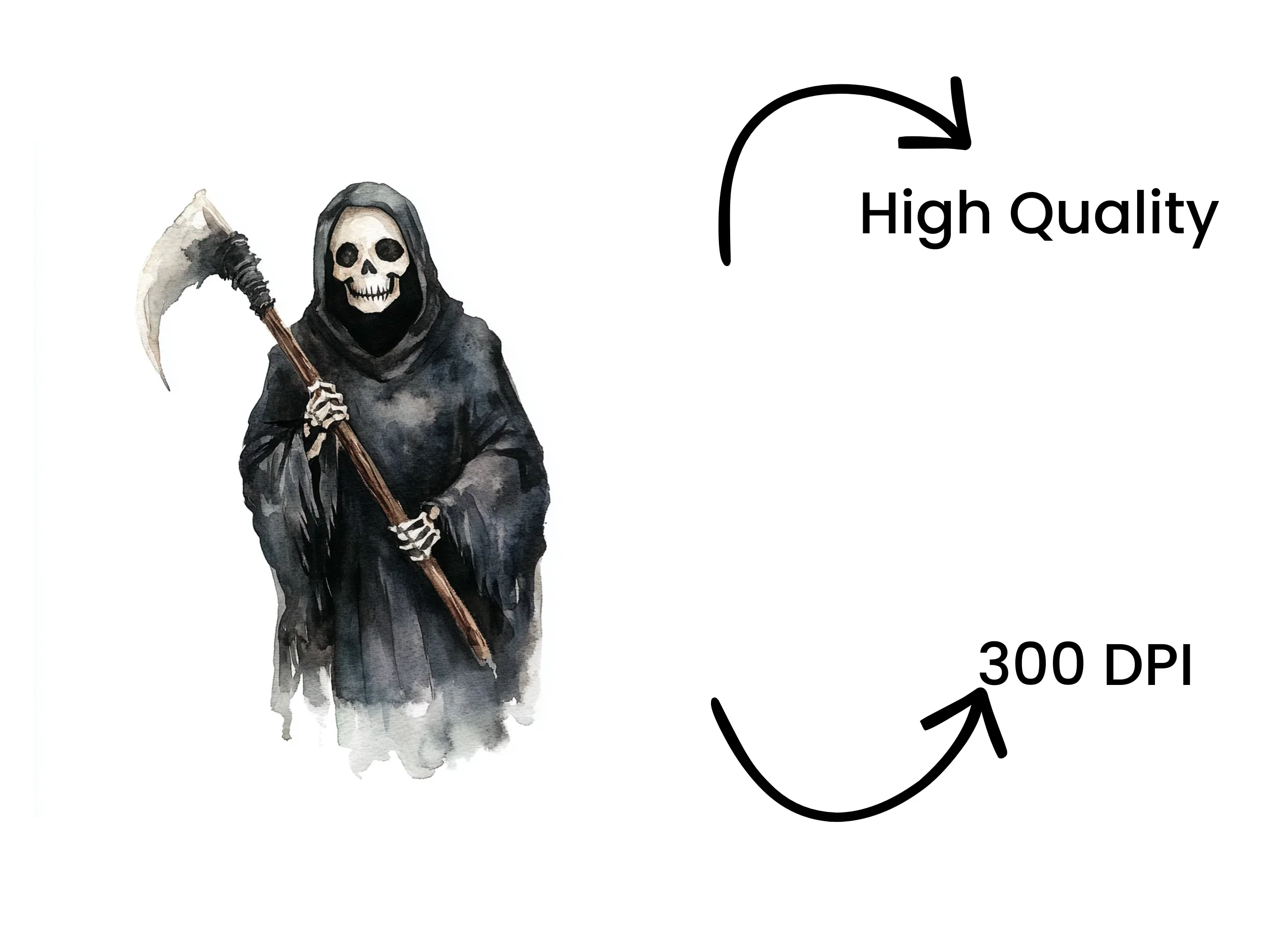 Grim Reaper Scythe Clipart Bundle - Image 4