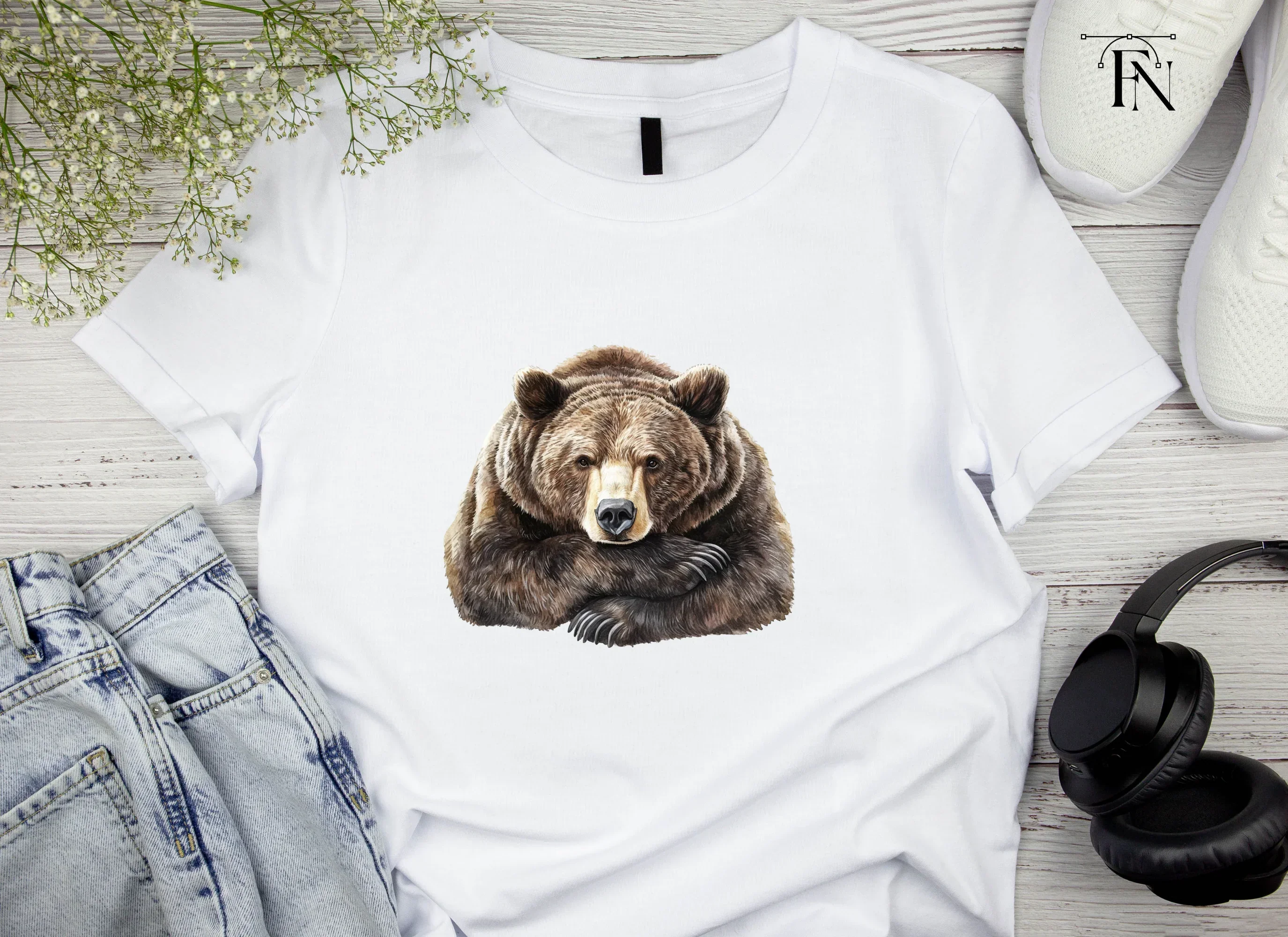 Grizzly Bear Majestic Brown Clipart Bundle - Image 3