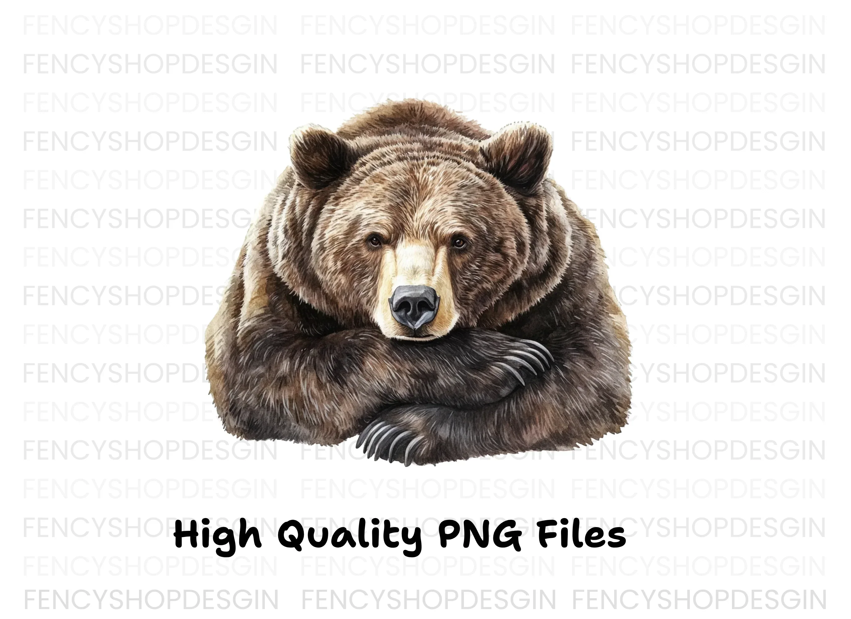 Grizzly Bear Majestic Brown Clipart Bundle - Image 4