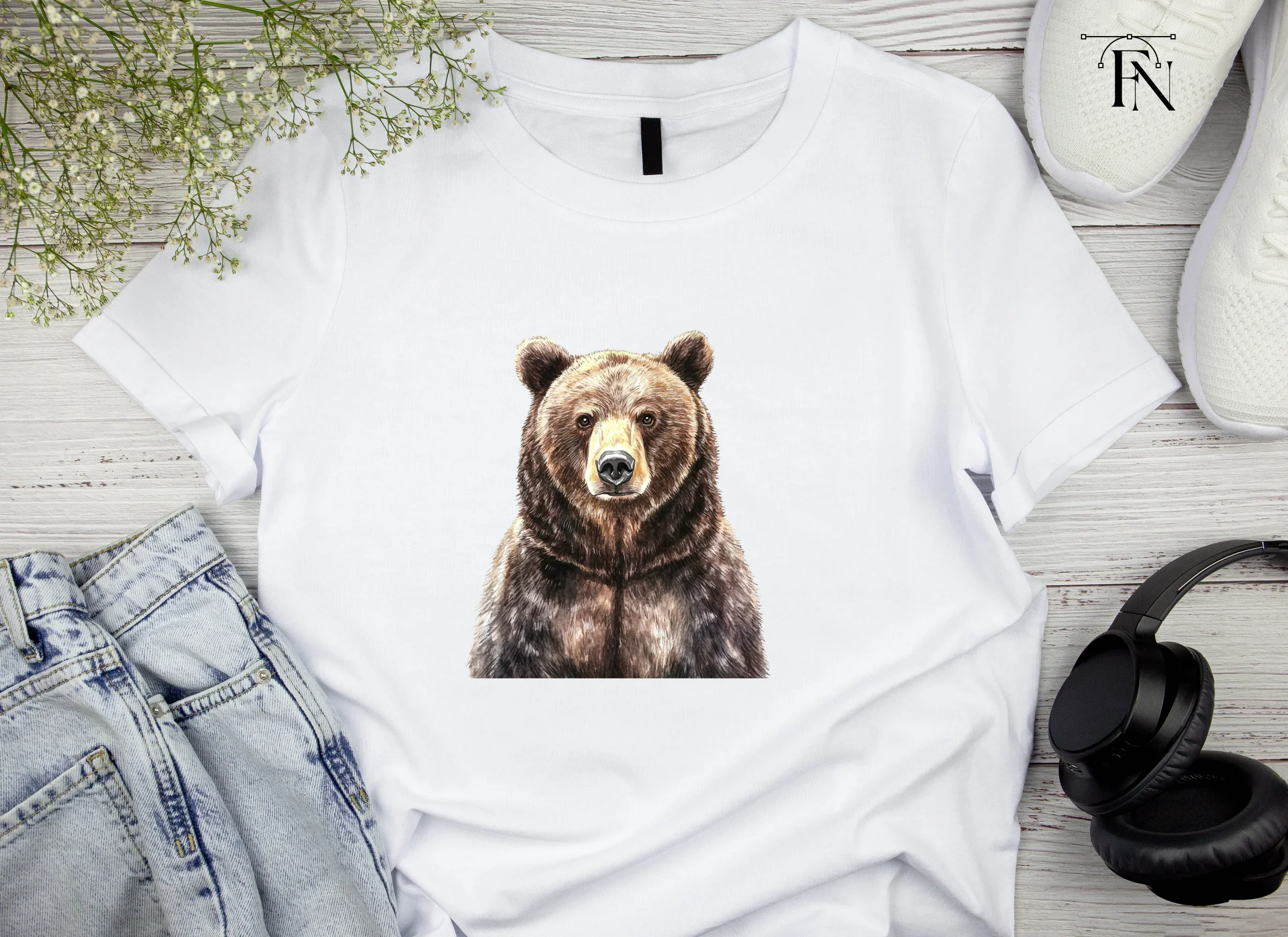 Grizzly Bear Portraits Clipart Bundle - Image 4