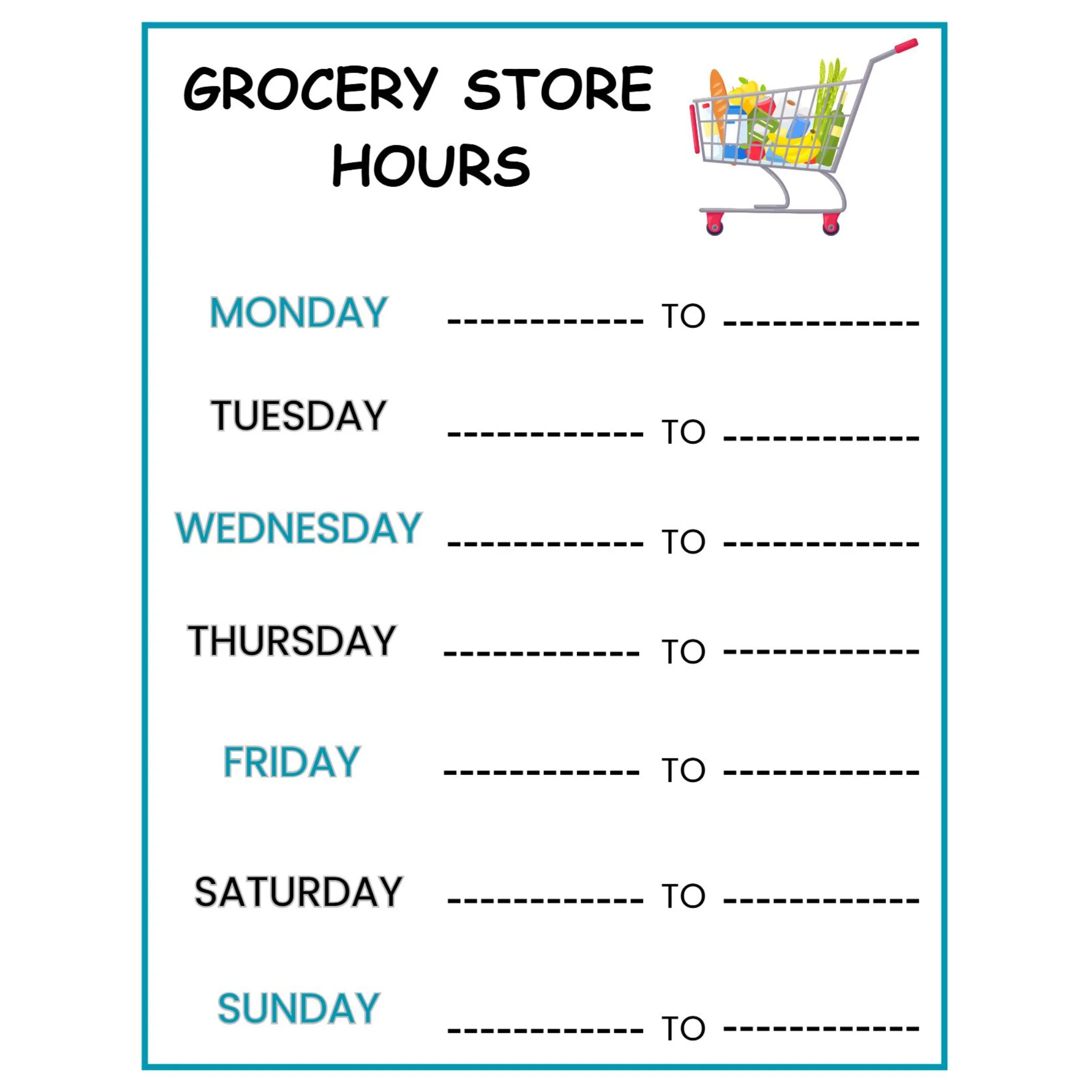 Grocery Store Dramatic Play Printables - Image 3