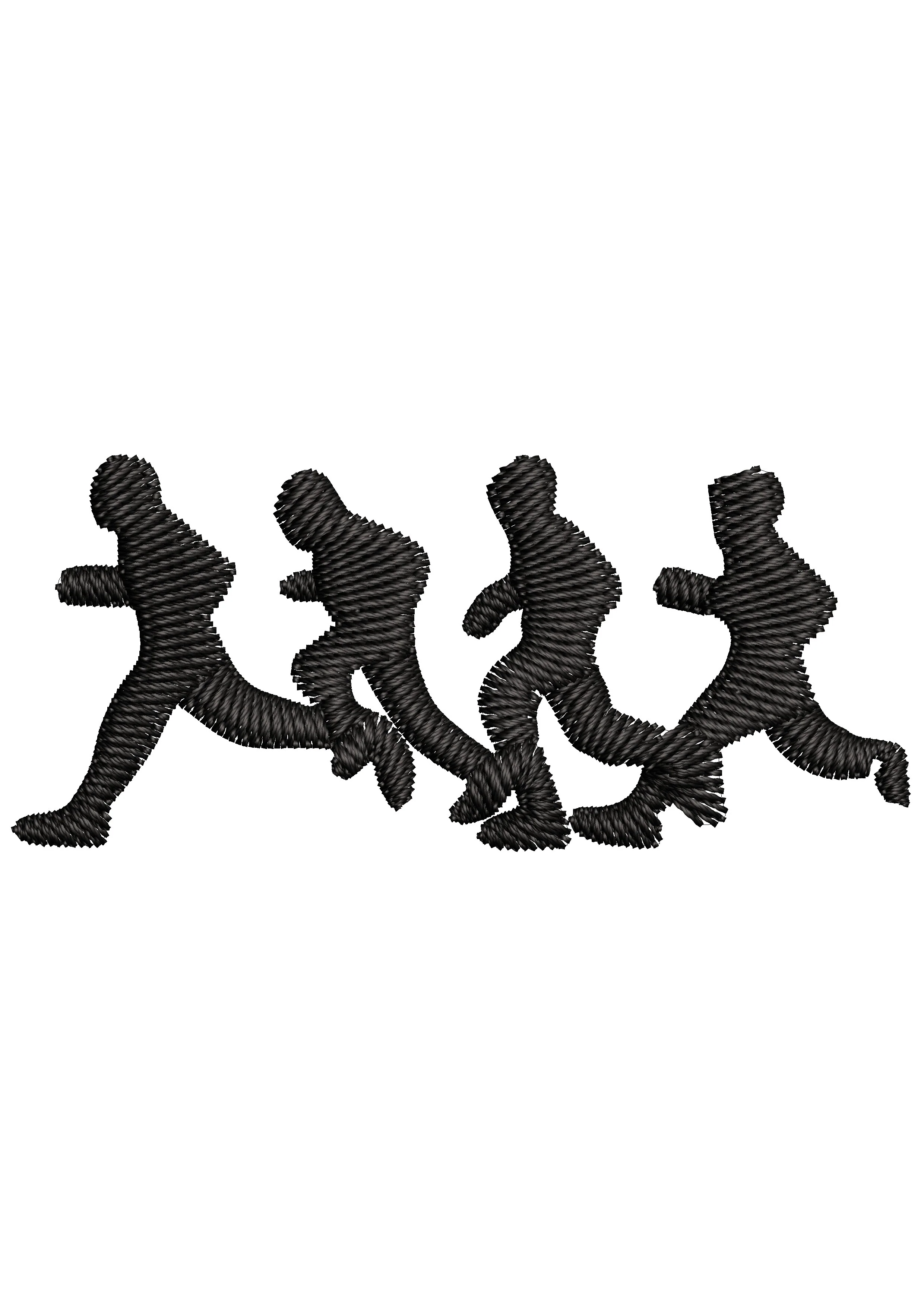 Group Runnig Embroidery Design