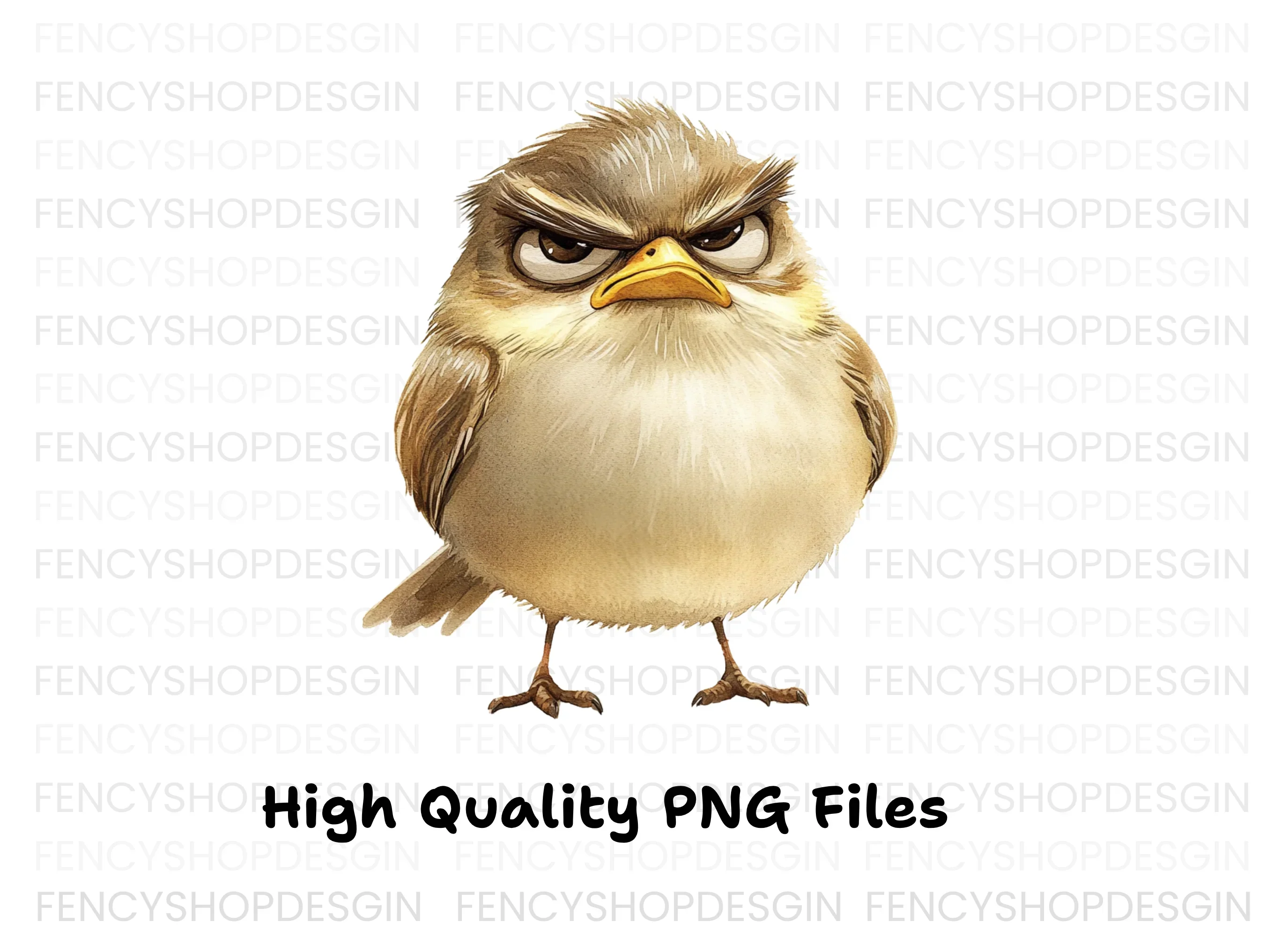 Grumpy Bird Clipart Bundle - Image 2