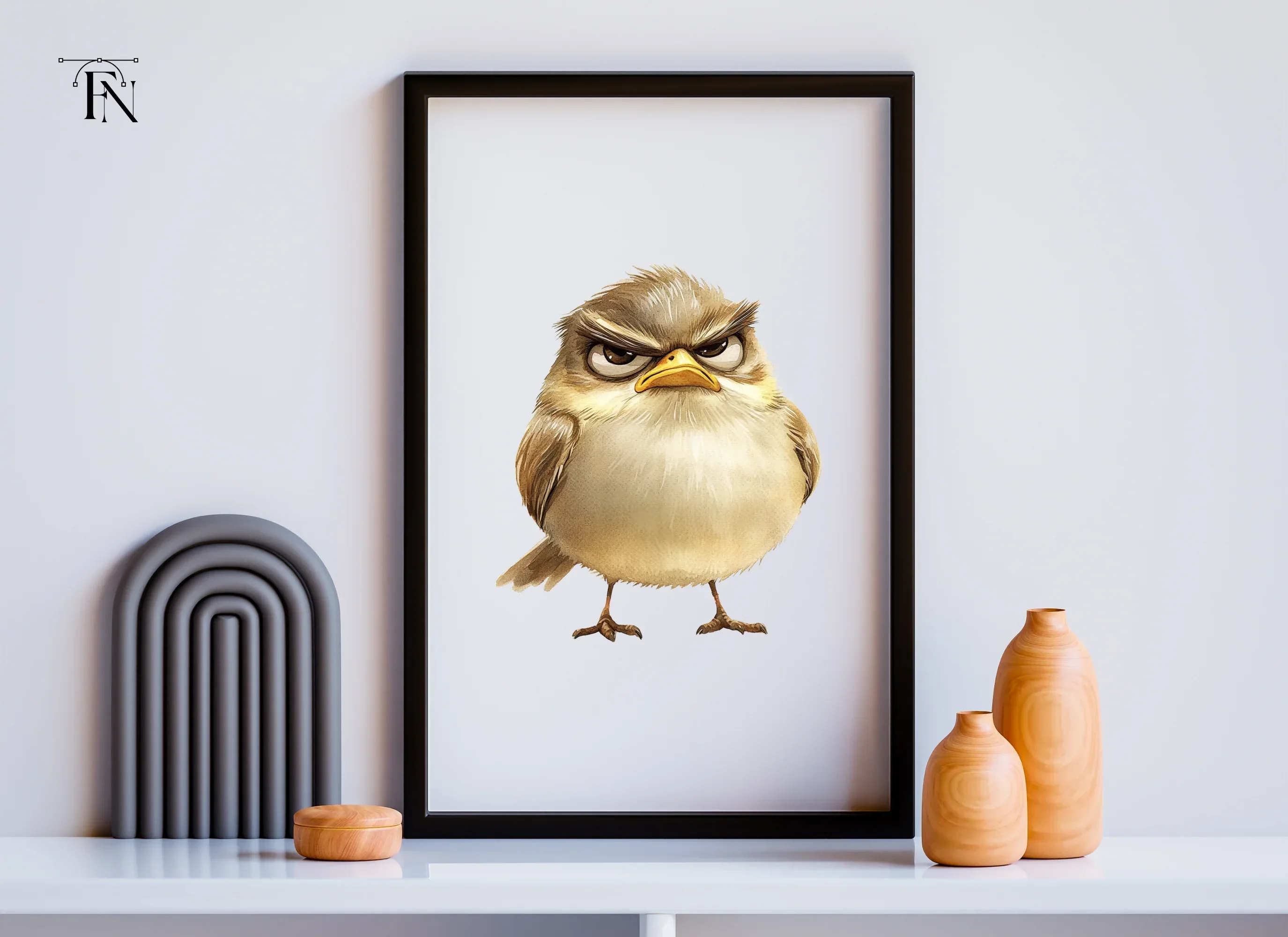 Grumpy Bird Clipart Bundle - Image 3