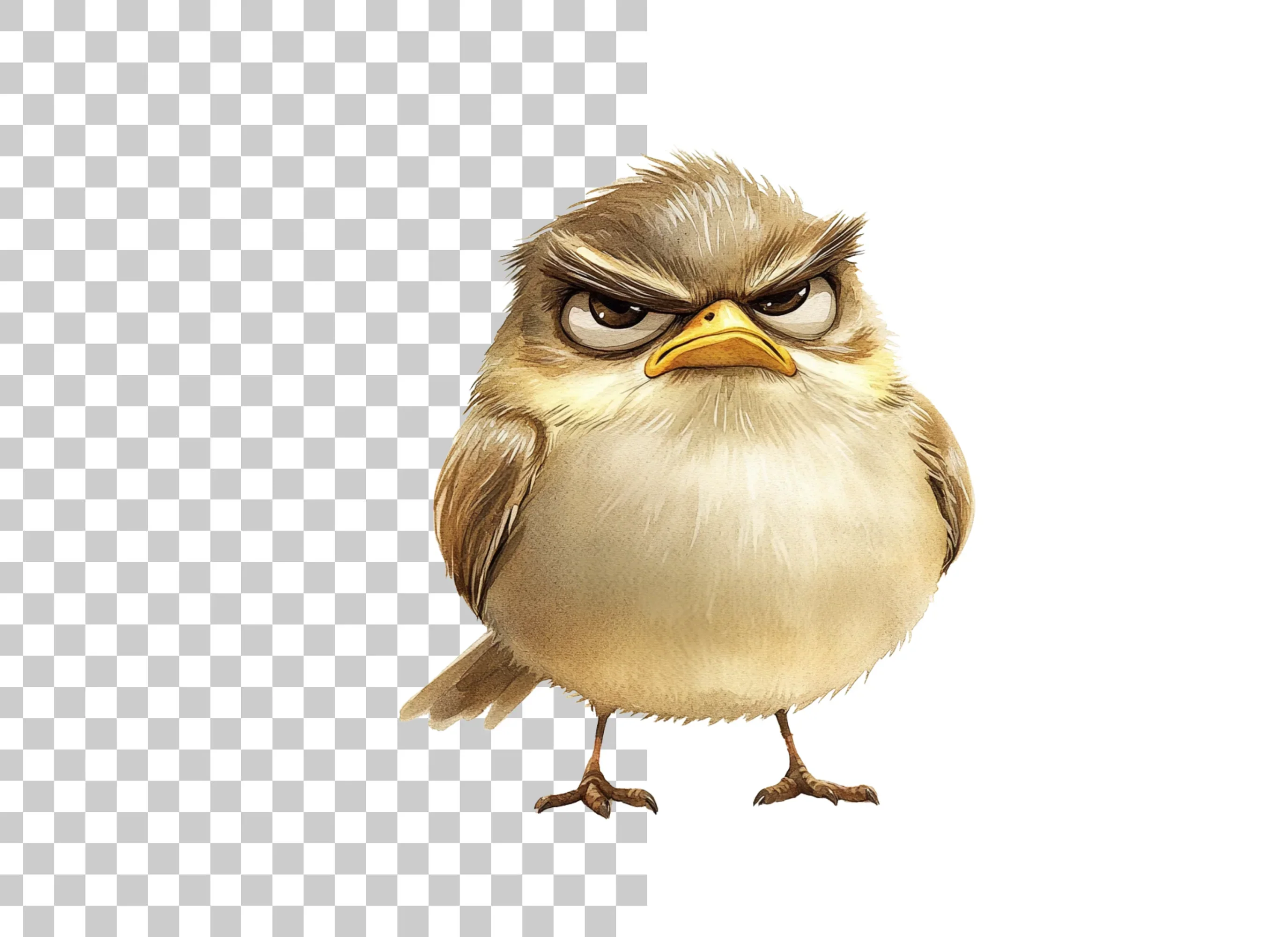 Grumpy Bird Clipart Bundle - Image 6