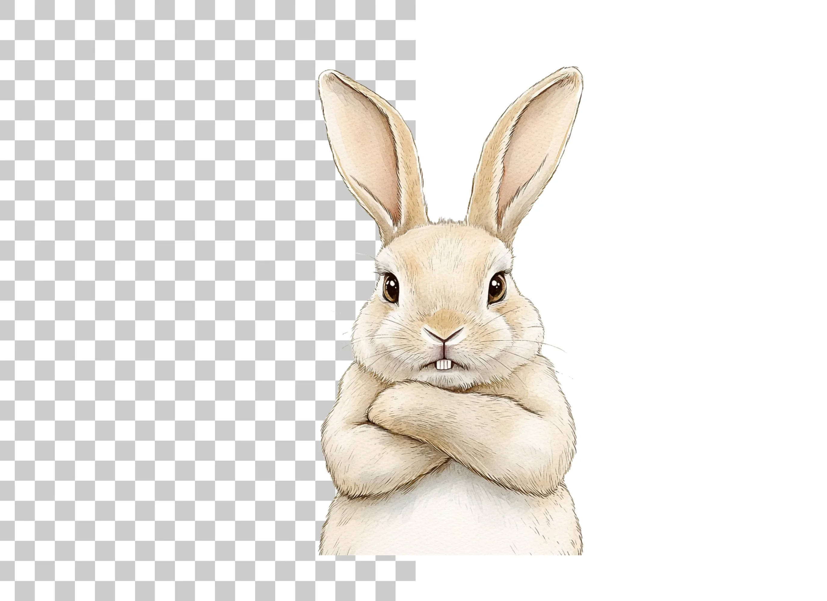 Grumpy Bunny Clipart Bundle - Image 6