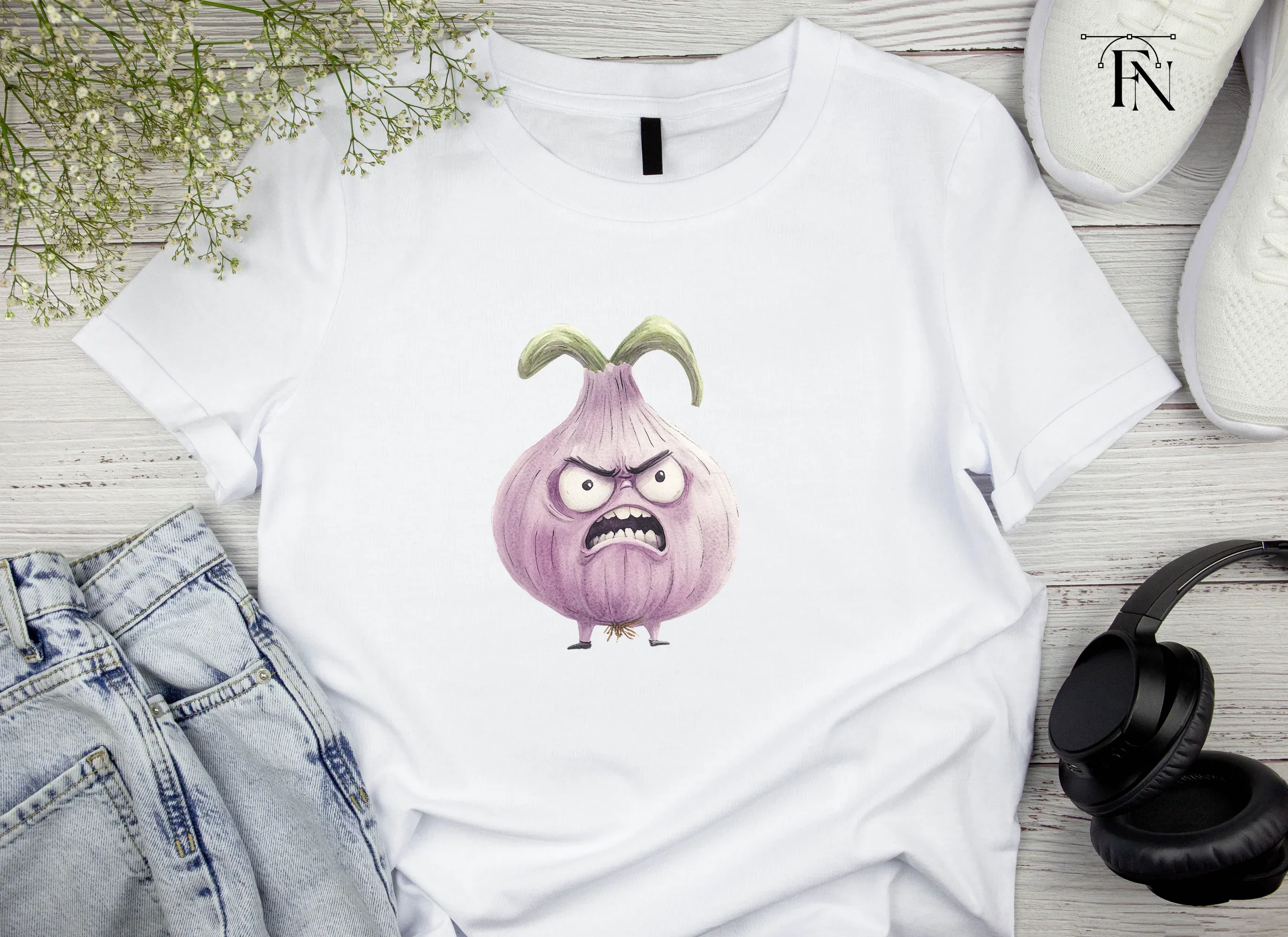 Grumpy Garlic and Onion Duo Clipart Bundle - Image 4